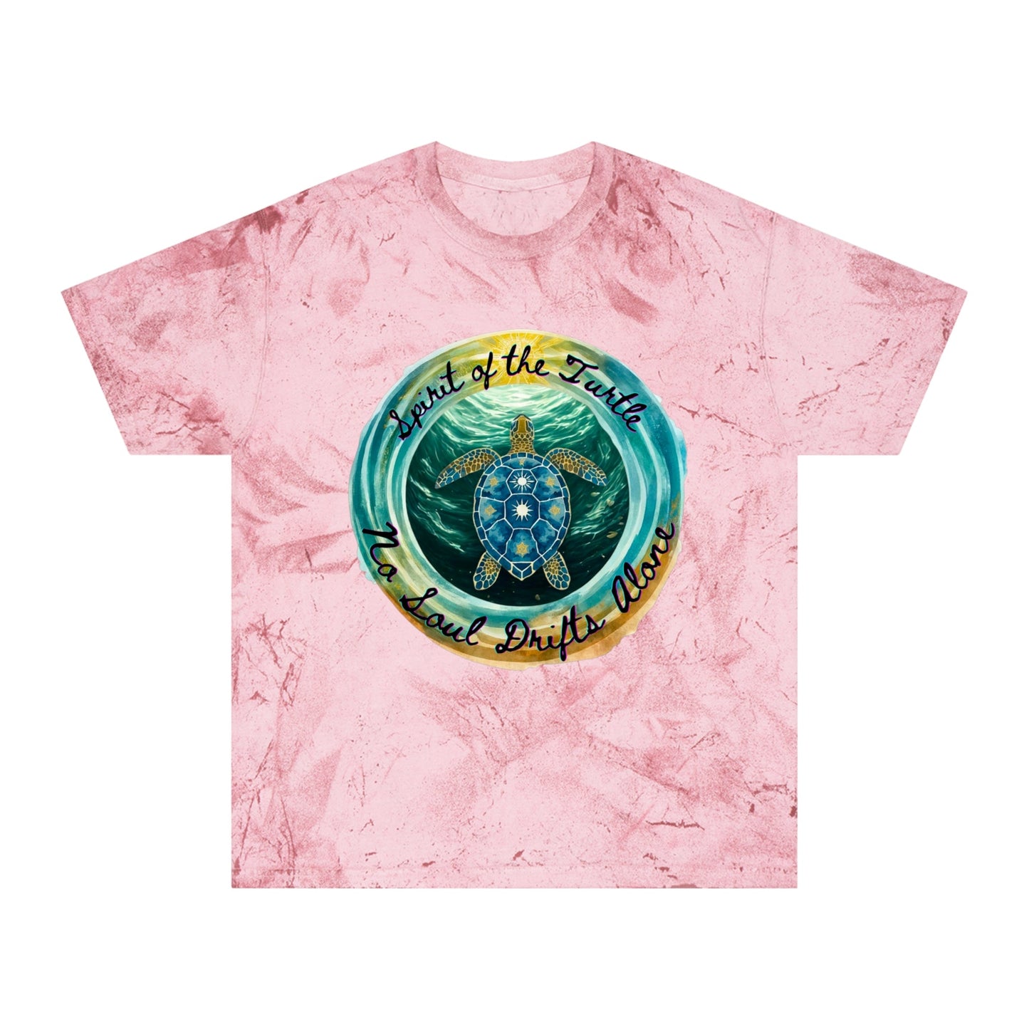 Color Blast T-Shirt - Spirit of the Turtle, No Soul Drifts Alone - Moon Mama Inspired’s Lightwoven