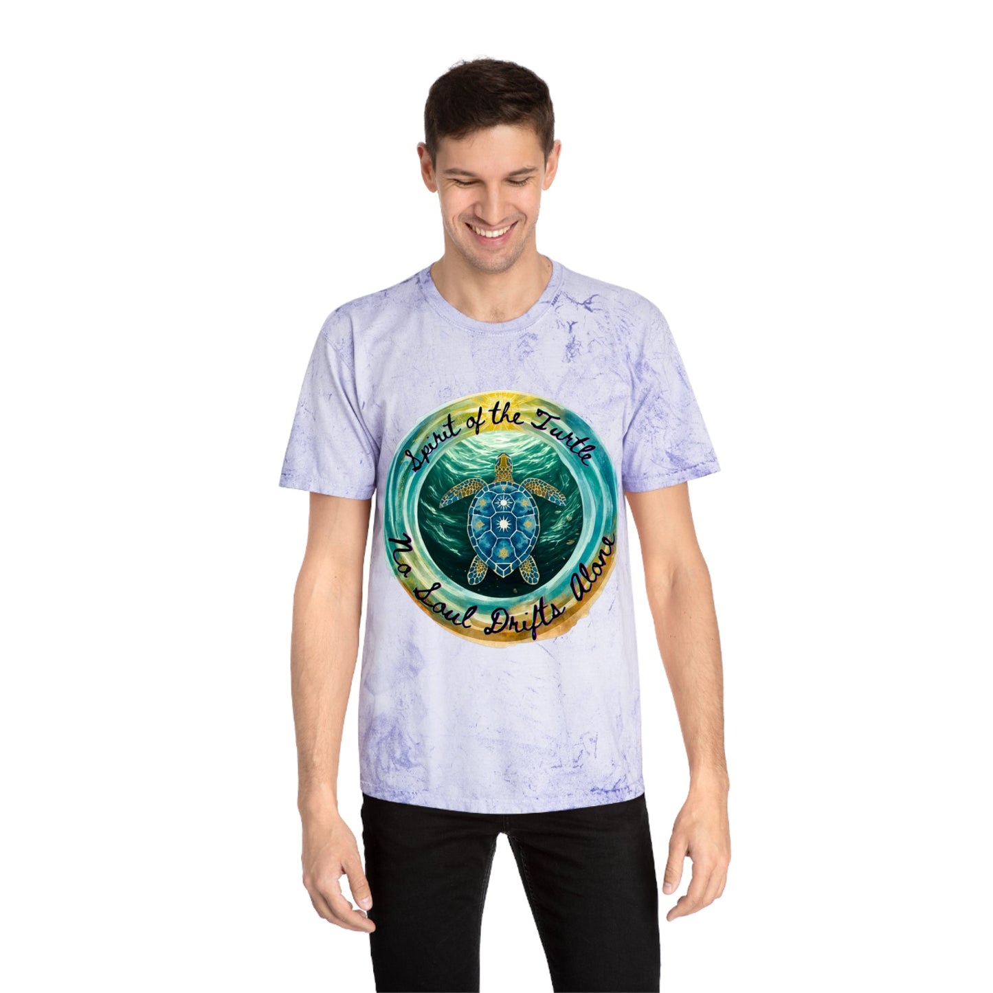 Color Blast T-Shirt - Spirit of the Turtle, No Soul Drifts Alone - Moon Mama Inspired’s Lightwoven