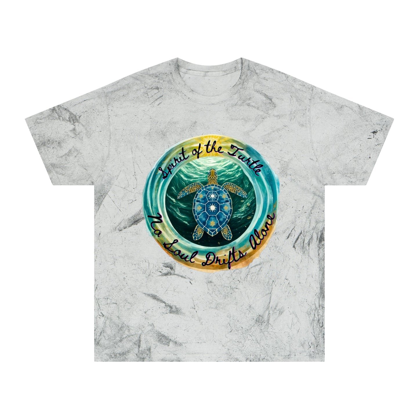 Color Blast T-Shirt - Spirit of the Turtle, No Soul Drifts Alone - Moon Mama Inspired’s Lightwoven