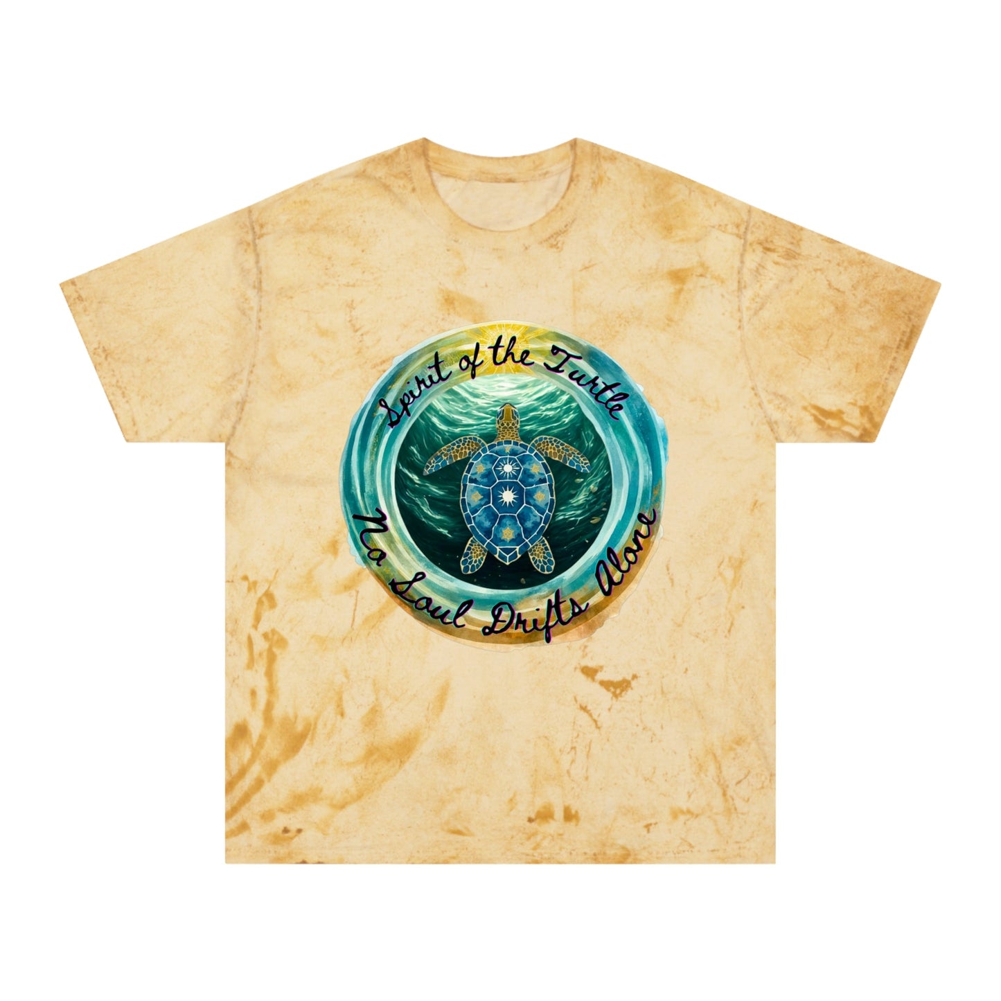 Color Blast T-Shirt - Spirit of the Turtle, No Soul Drifts Alone - Moon Mama Inspired’s Lightwoven