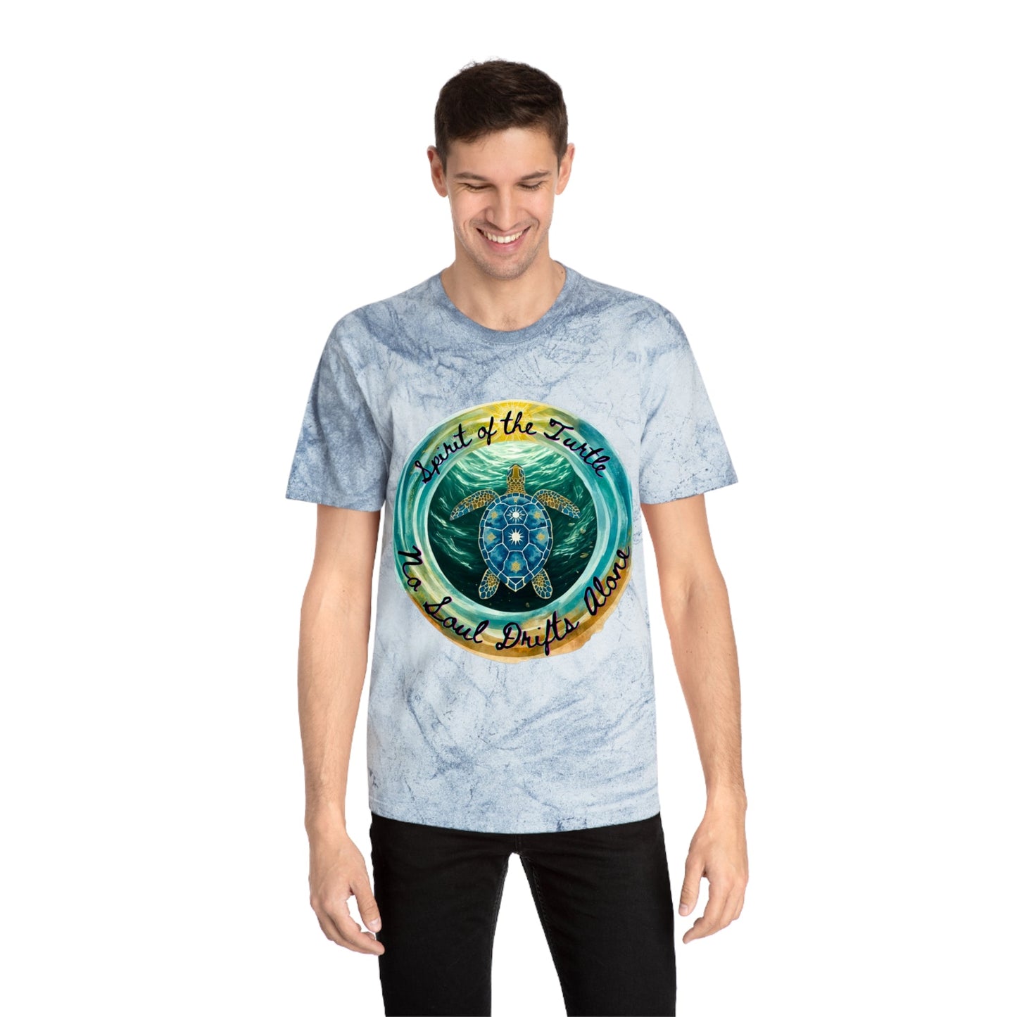 Color Blast T-Shirt - Spirit of the Turtle, No Soul Drifts Alone - Moon Mama Inspired’s Lightwoven