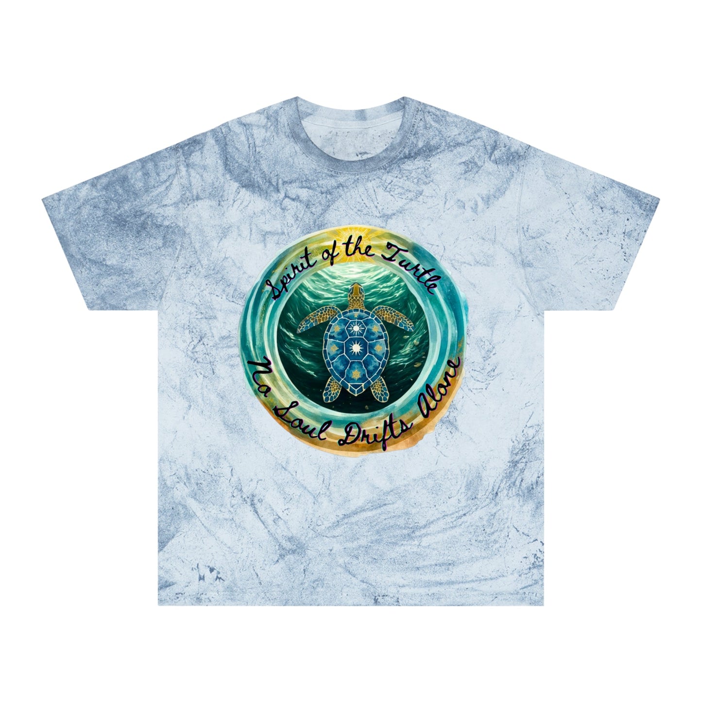 Color Blast T-Shirt - Spirit of the Turtle, No Soul Drifts Alone - Moon Mama Inspired’s Lightwoven