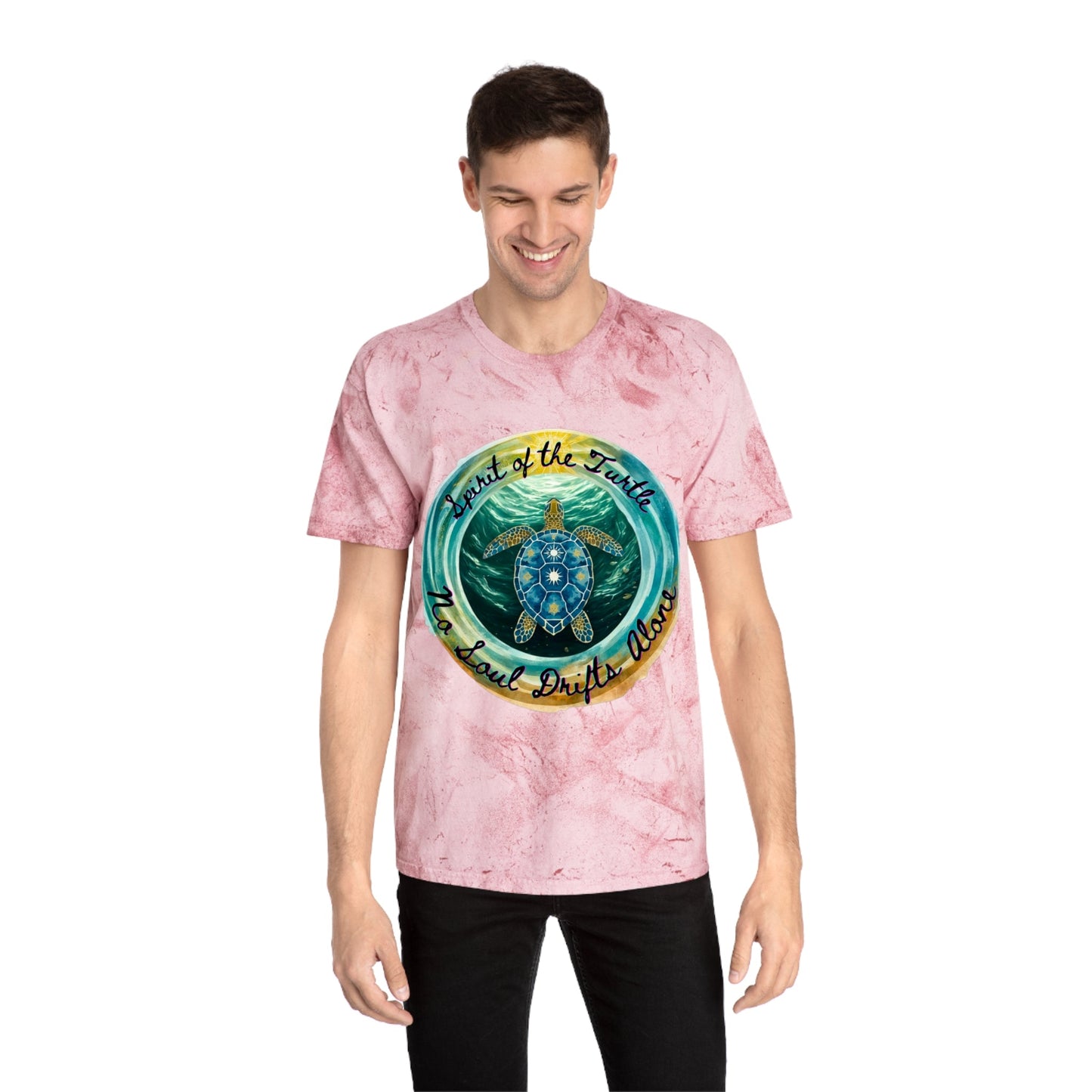 Color Blast T-Shirt - Spirit of the Turtle, No Soul Drifts Alone - Moon Mama Inspired’s Lightwoven