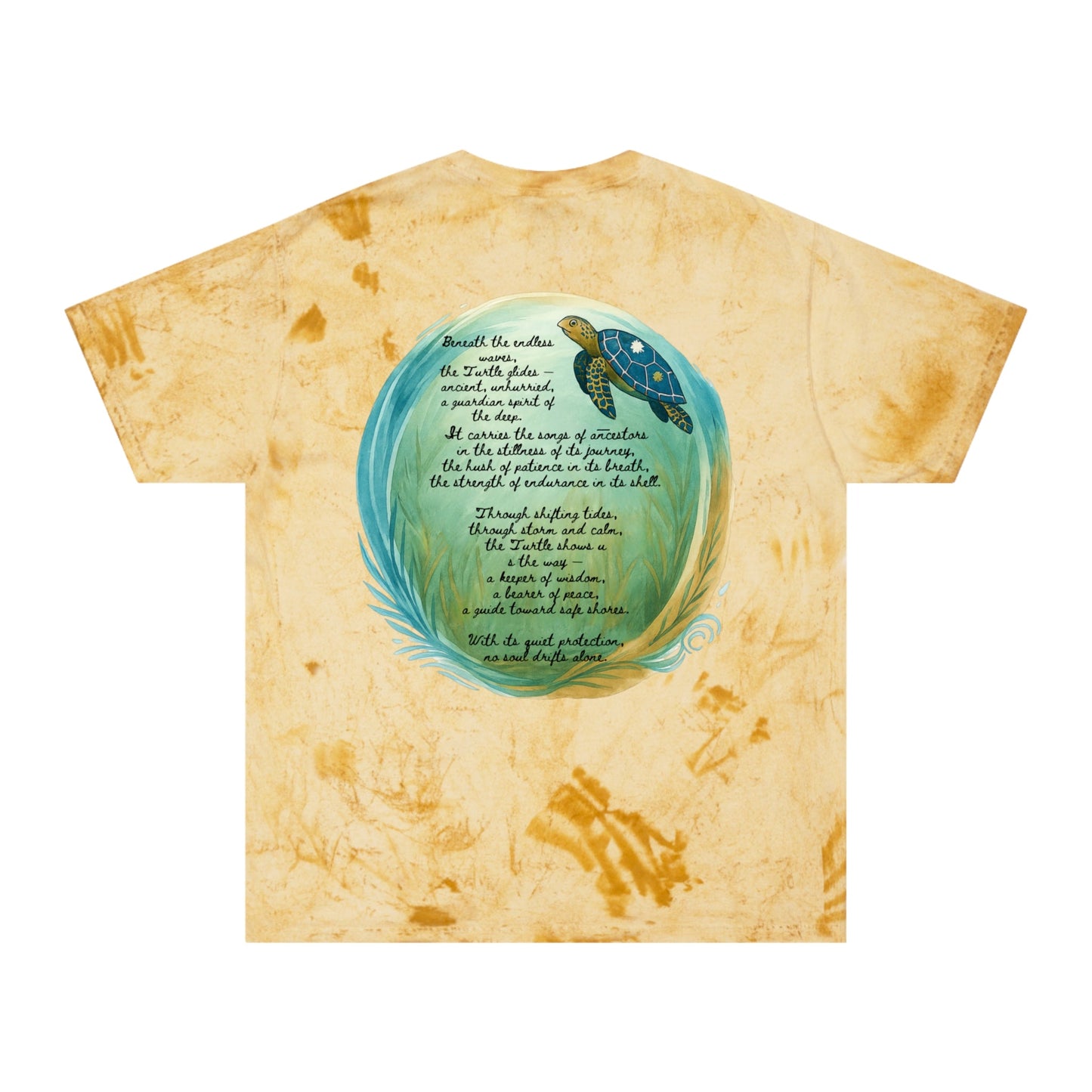 Color Blast T-Shirt - Spirit of the Turtle, No Soul Drifts Alone - Moon Mama Inspired’s Lightwoven