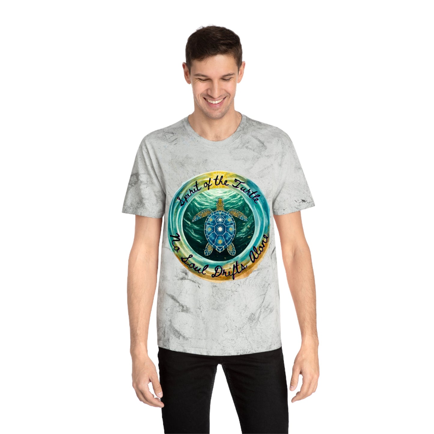 Color Blast T-Shirt - Spirit of the Turtle, No Soul Drifts Alone - Moon Mama Inspired’s Lightwoven