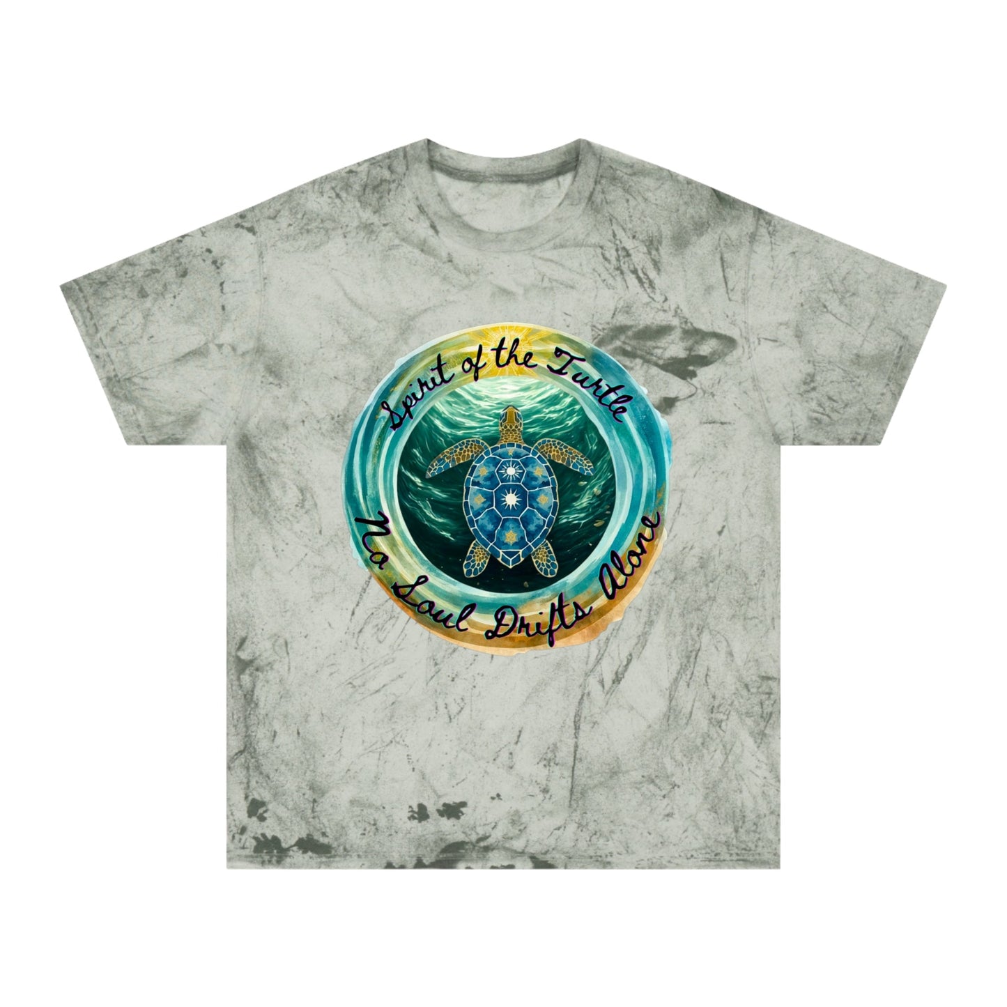 Color Blast T-Shirt - Spirit of the Turtle, No Soul Drifts Alone - Moon Mama Inspired’s Lightwoven