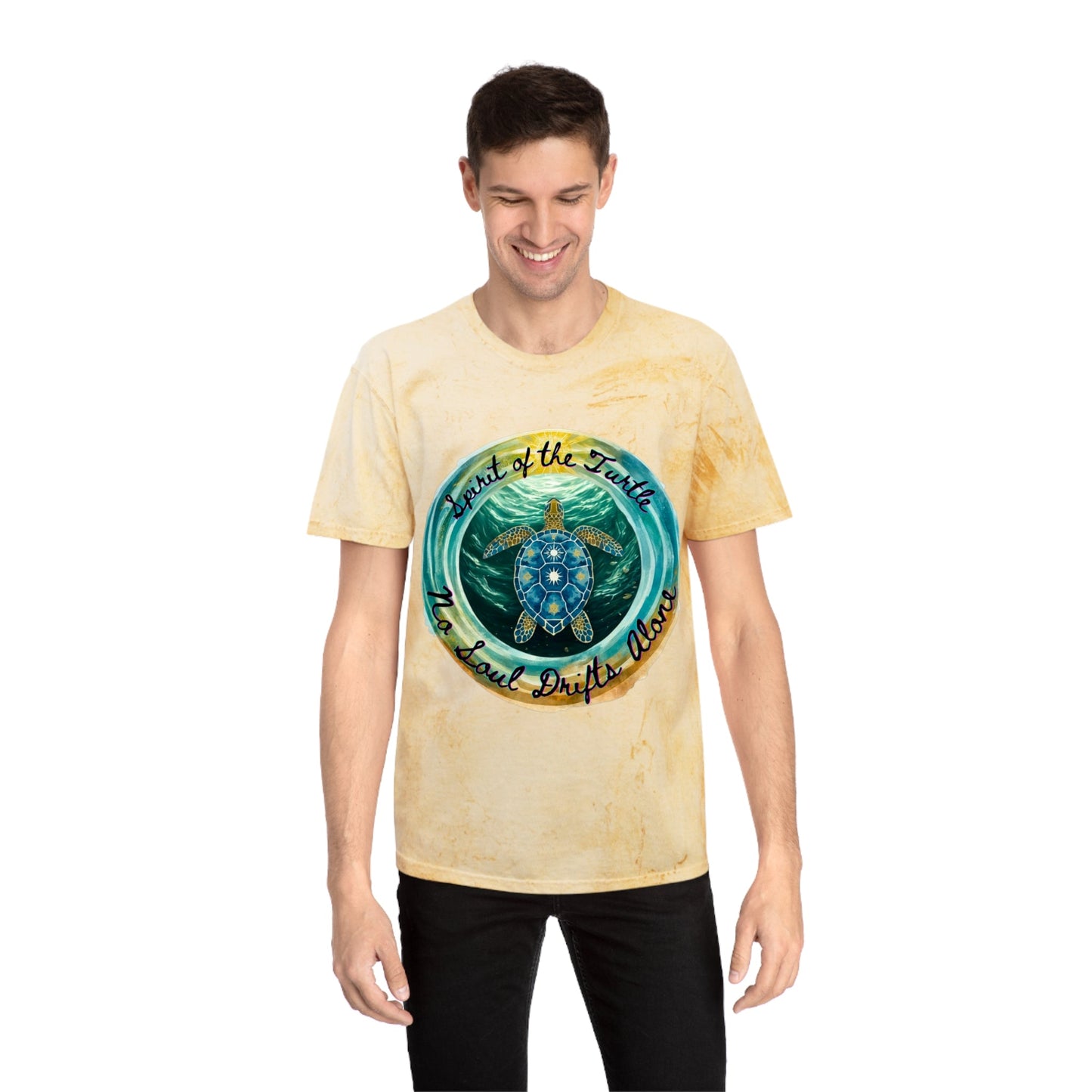 Color Blast T-Shirt - Spirit of the Turtle, No Soul Drifts Alone - Moon Mama Inspired’s Lightwoven