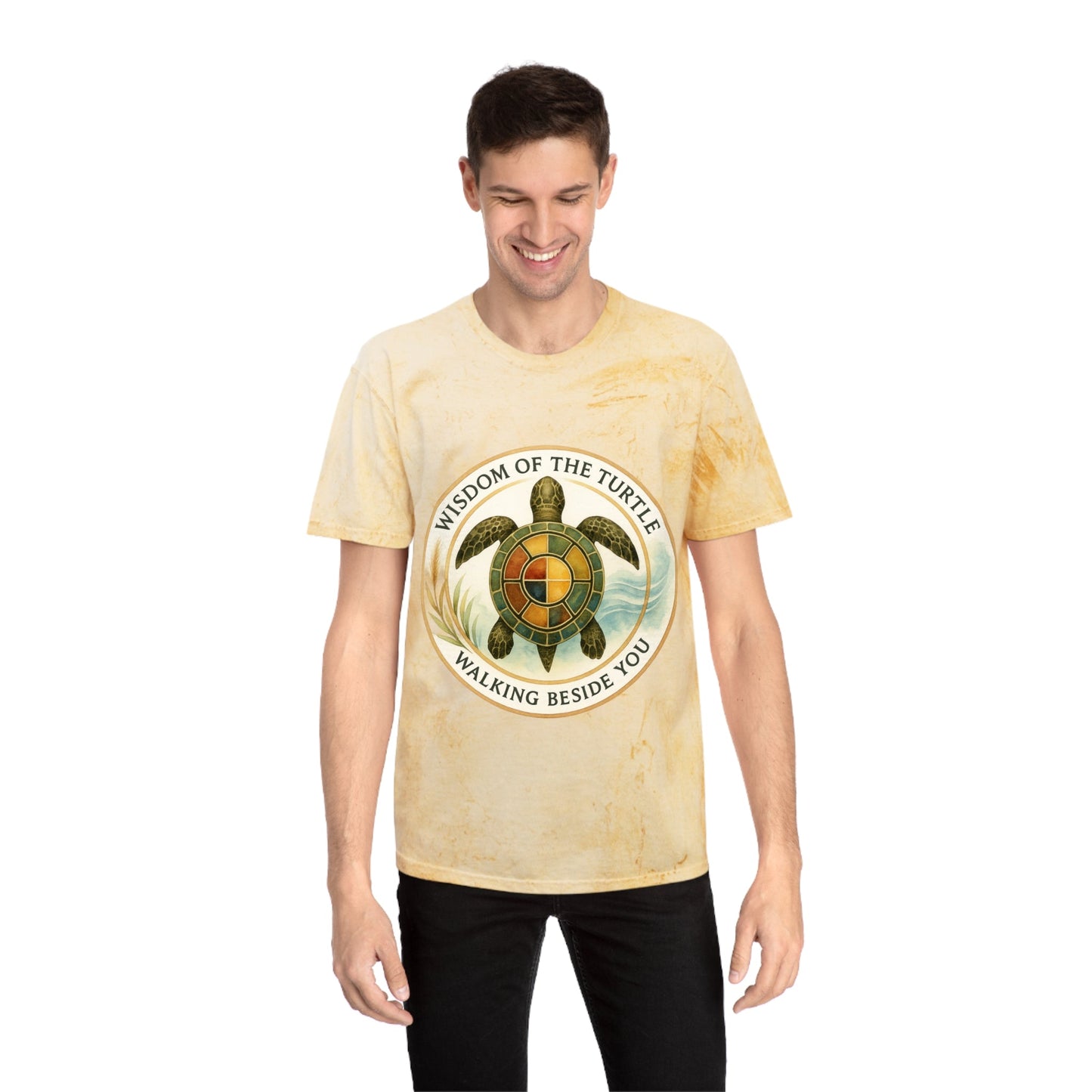 Color Blast T-Shirt - Wisdom of the Turtle Walking Beside You - Moon Mama Inspired’s Lightwoven