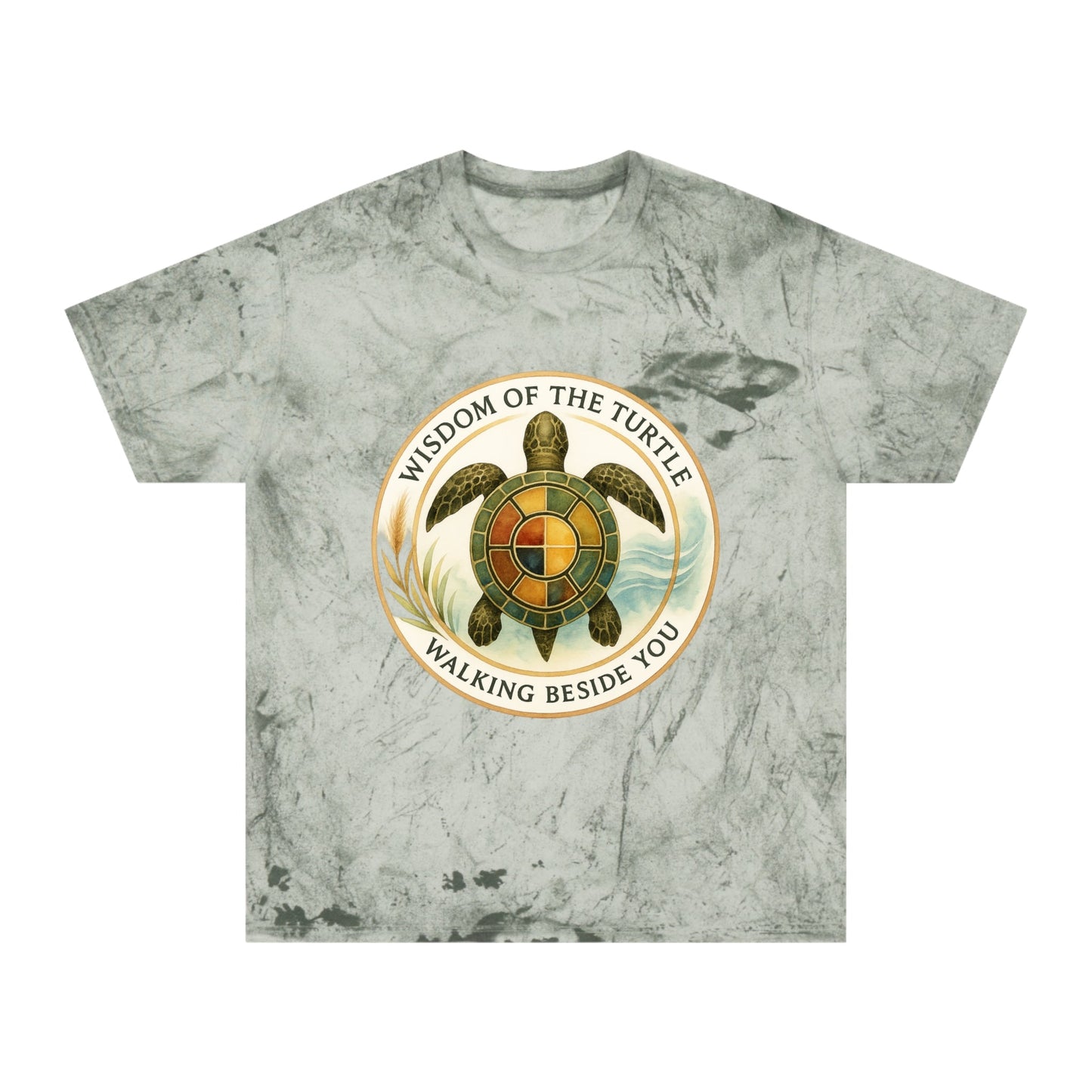 Color Blast T-Shirt - Wisdom of the Turtle Walking Beside You - Moon Mama Inspired’s Lightwoven