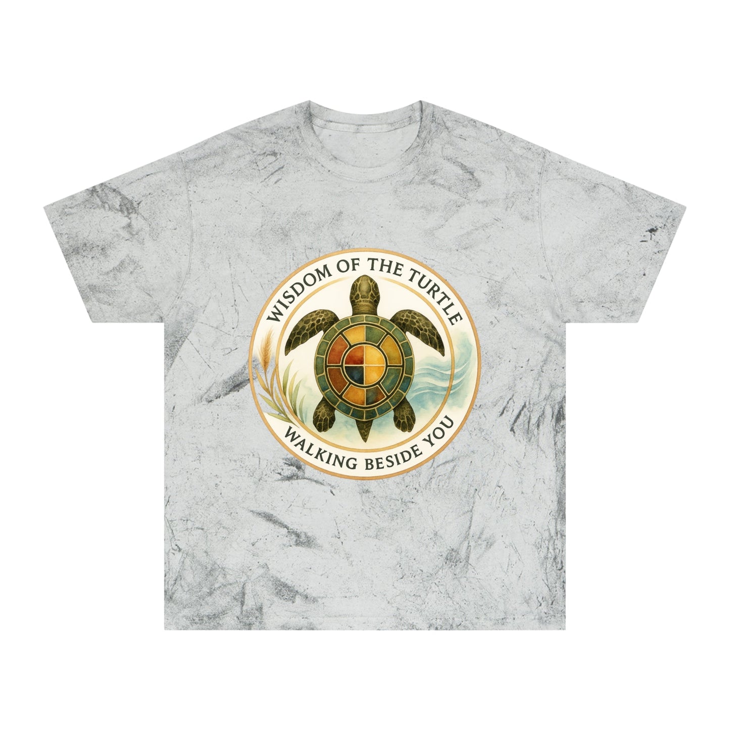 Color Blast T-Shirt - Wisdom of the Turtle Walking Beside You - Moon Mama Inspired’s Lightwoven