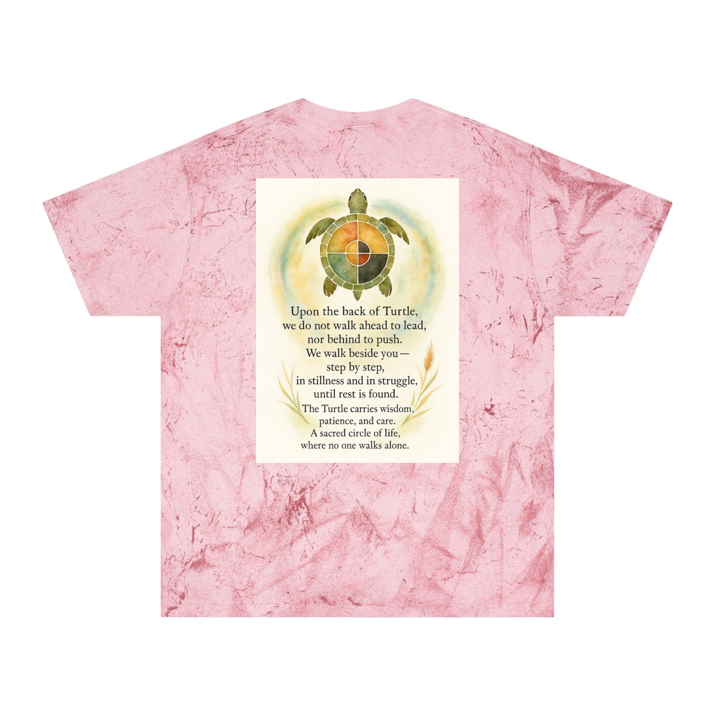 Color Blast T-Shirt - Wisdom of the Turtle Walking Beside You - Moon Mama Inspired’s Lightwoven