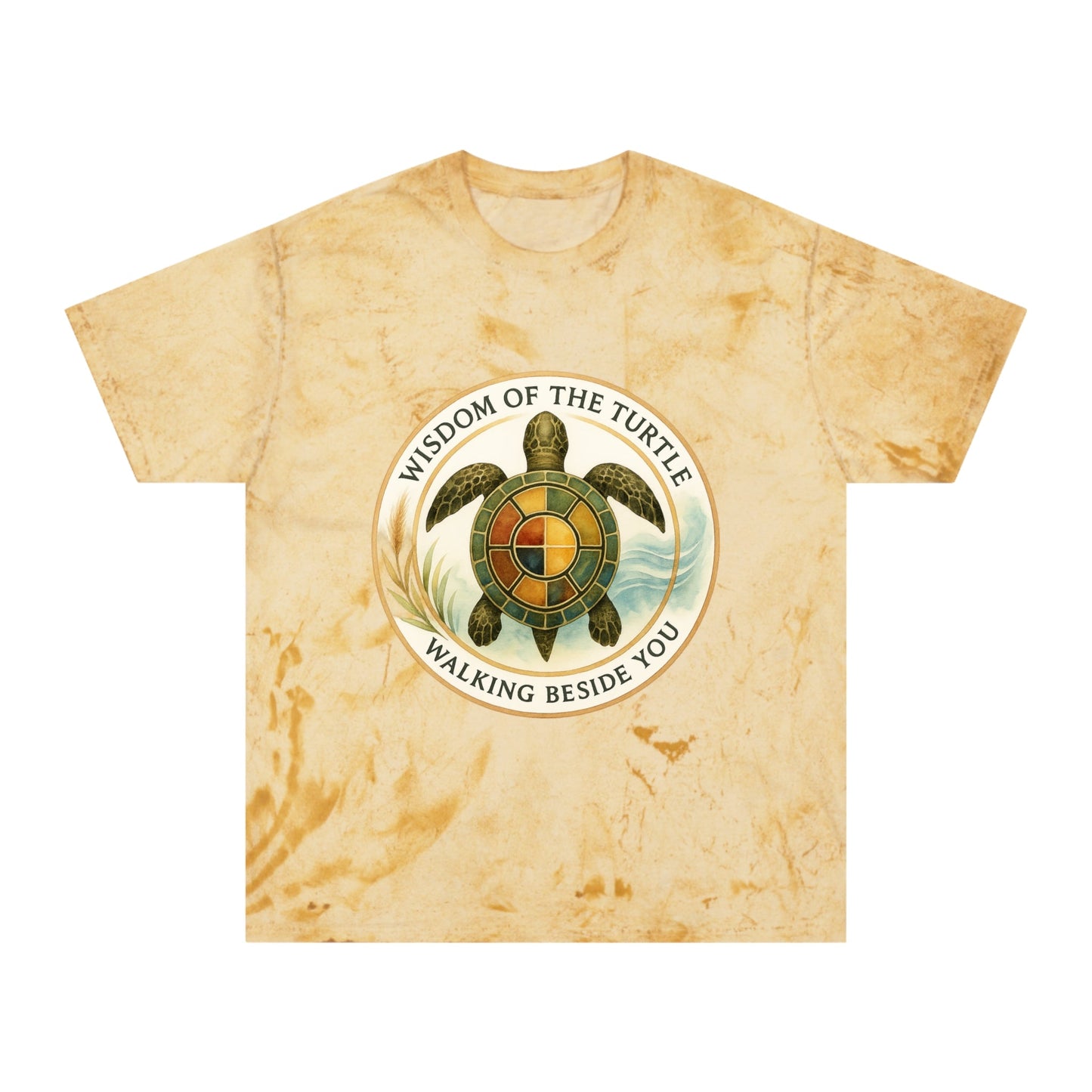 Color Blast T-Shirt - Wisdom of the Turtle Walking Beside You - Moon Mama Inspired’s Lightwoven