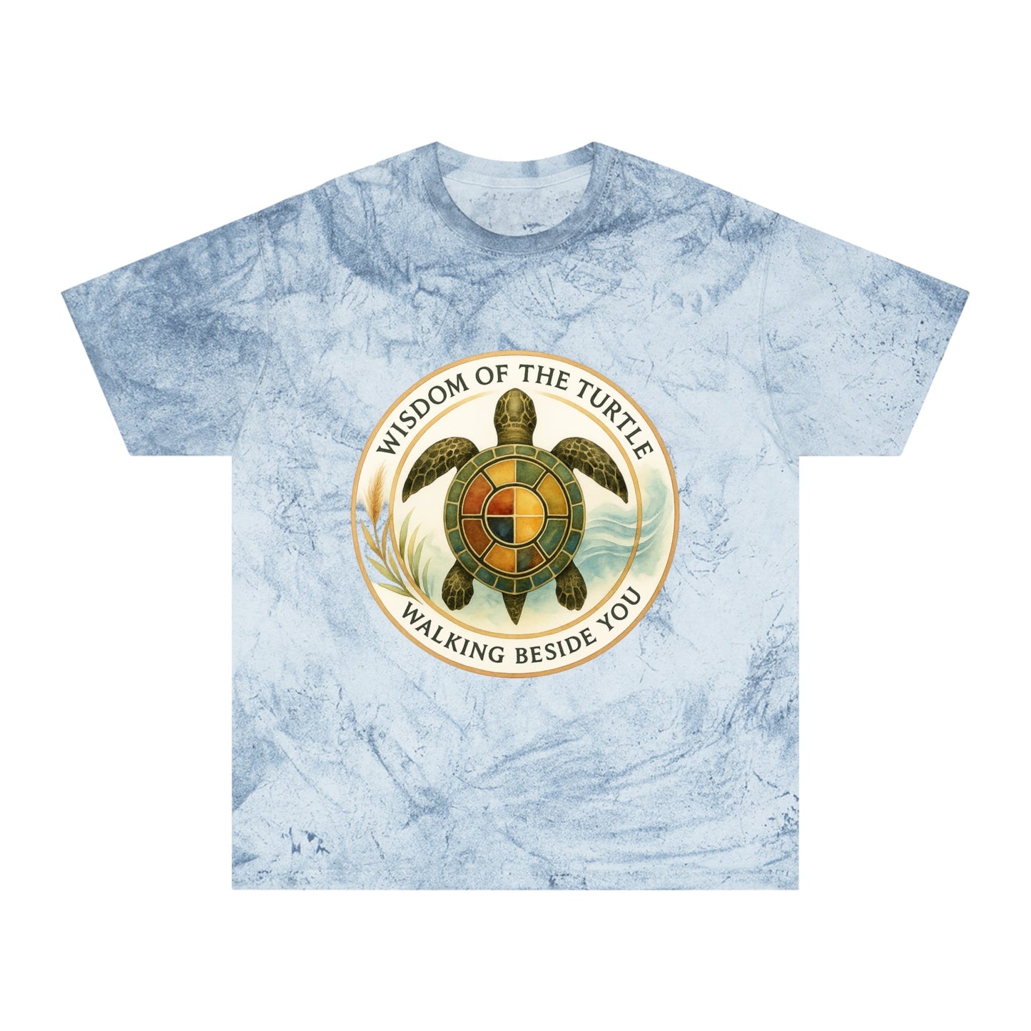 Color Blast T-Shirt - Wisdom of the Turtle Walking Beside You - Moon Mama Inspired’s Lightwoven