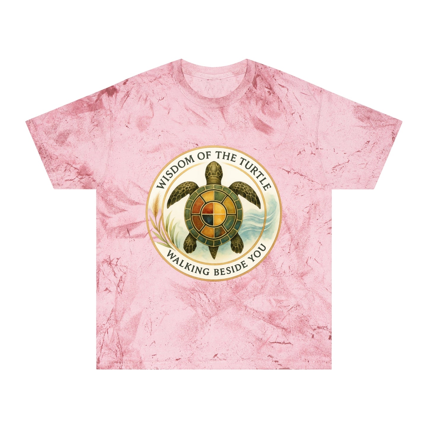 Color Blast T-Shirt - Wisdom of the Turtle Walking Beside You - Moon Mama Inspired’s Lightwoven