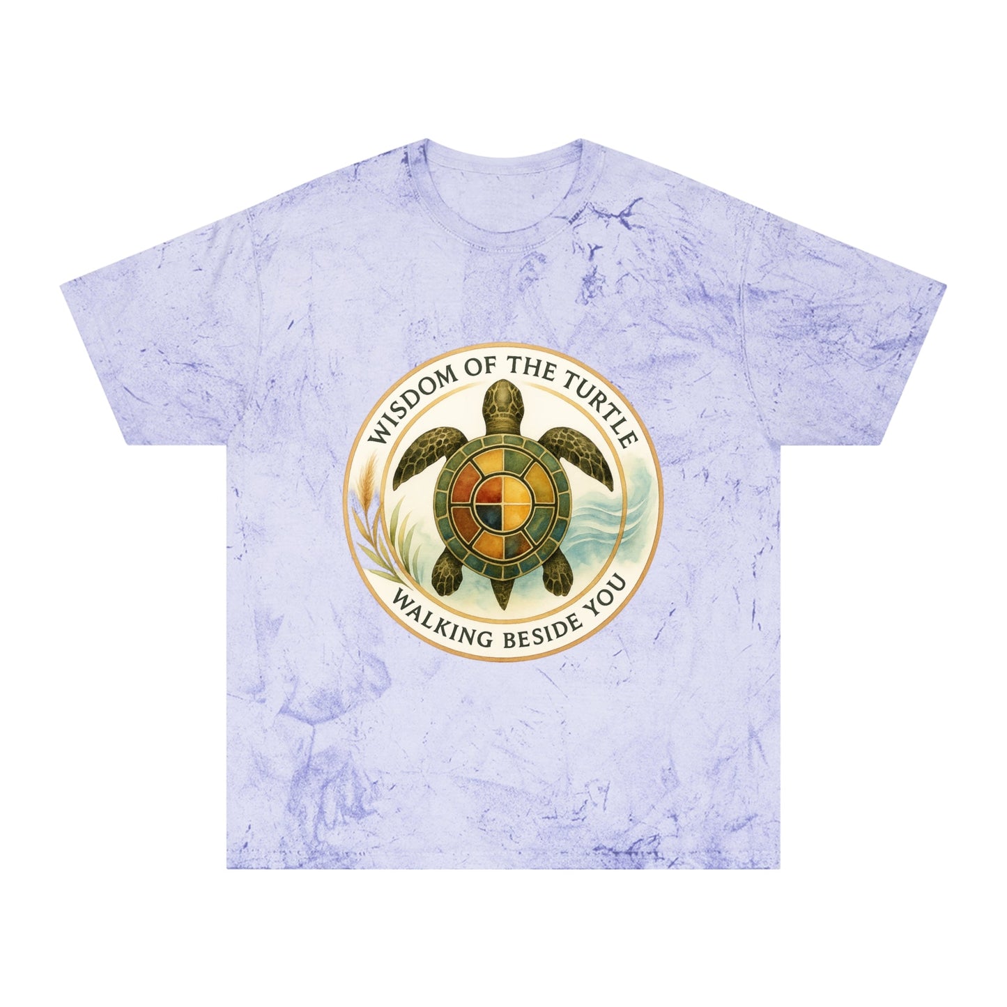 Color Blast T-Shirt - Wisdom of the Turtle Walking Beside You - Moon Mama Inspired’s Lightwoven