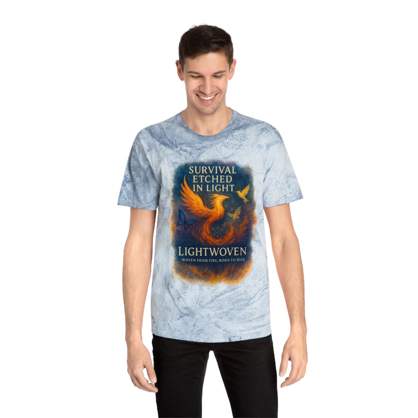 Lightwoven “Survival Etched in Light” Dual - Design Unisex T-Shirt - Moon Mama Inspired’s Lightwoven