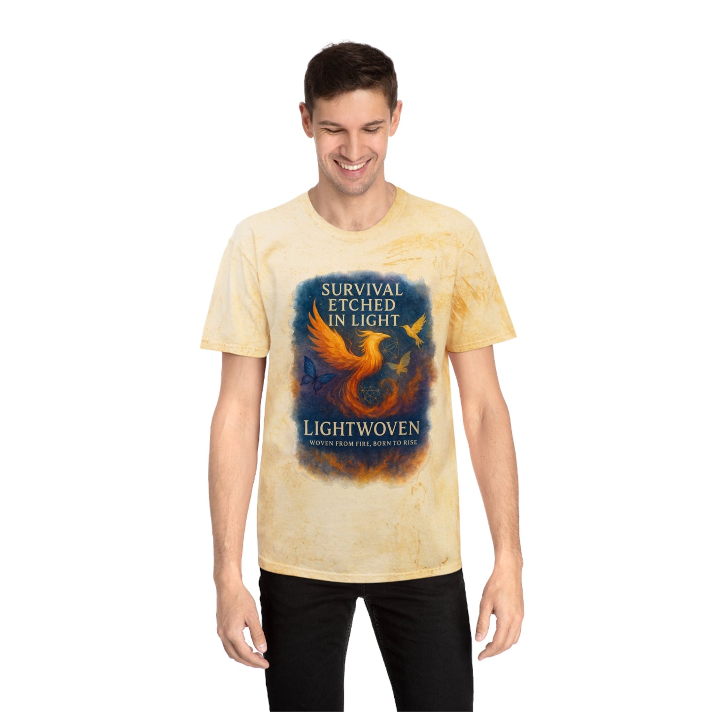 Lightwoven “Survival Etched in Light” Dual - Design Unisex T-Shirt - Moon Mama Inspired’s Lightwoven