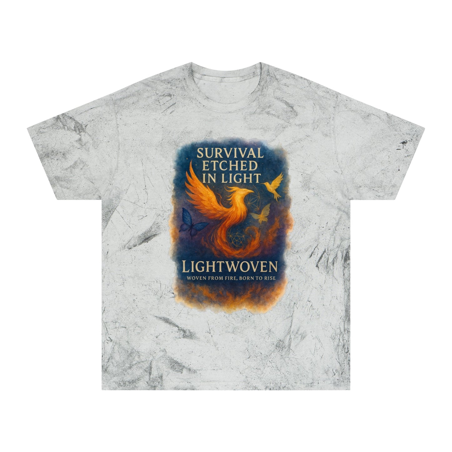 Lightwoven “Survival Etched in Light” Dual - Design Unisex T-Shirt - Moon Mama Inspired’s Lightwoven