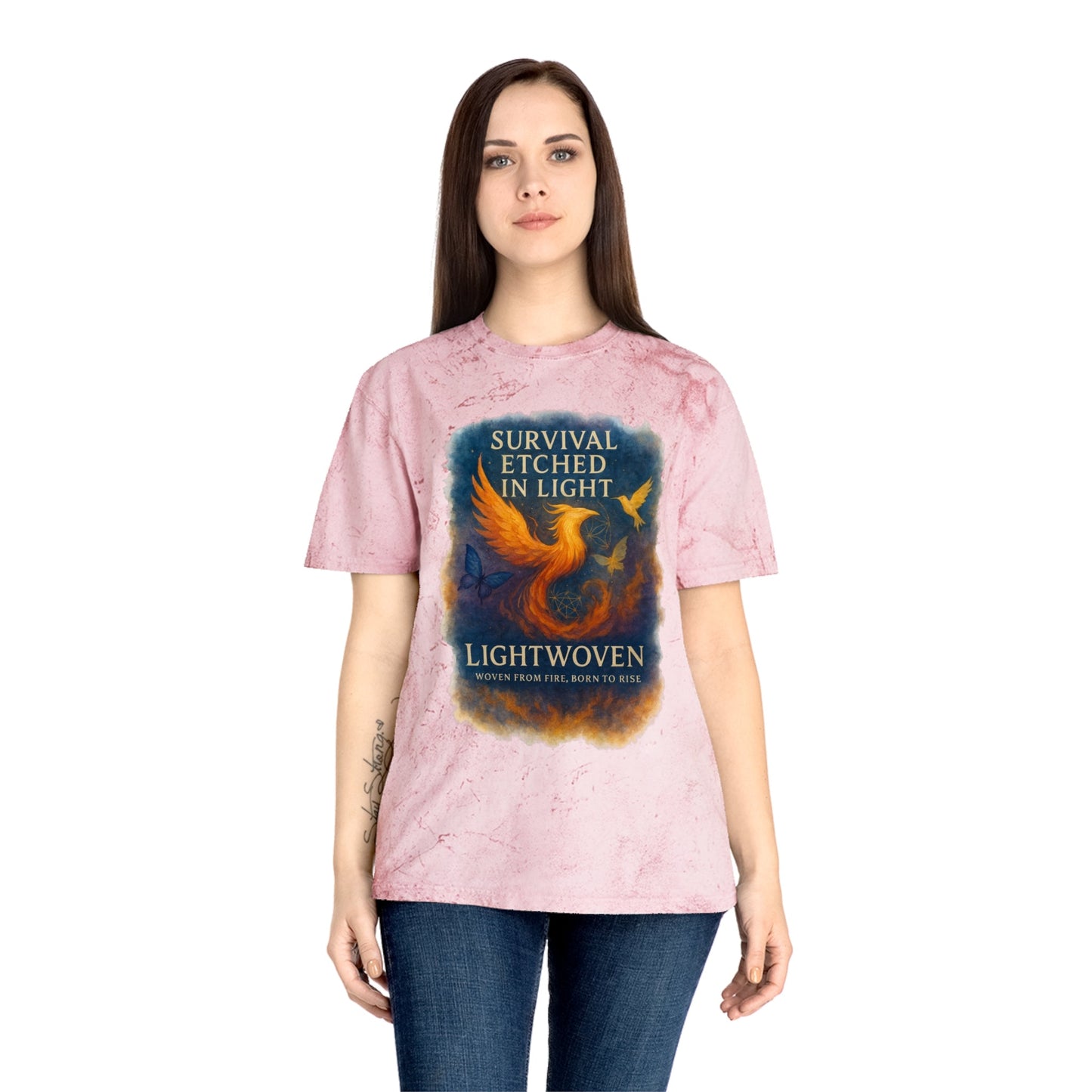 Lightwoven “Survival Etched in Light” Dual - Design Unisex T-Shirt - Moon Mama Inspired’s Lightwoven