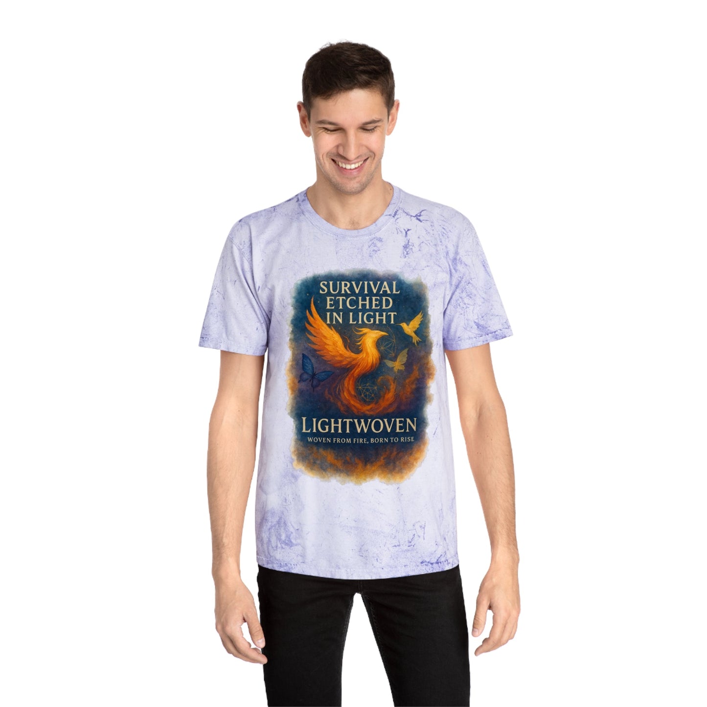 Lightwoven “Survival Etched in Light” Dual - Design Unisex T-Shirt - Moon Mama Inspired’s Lightwoven