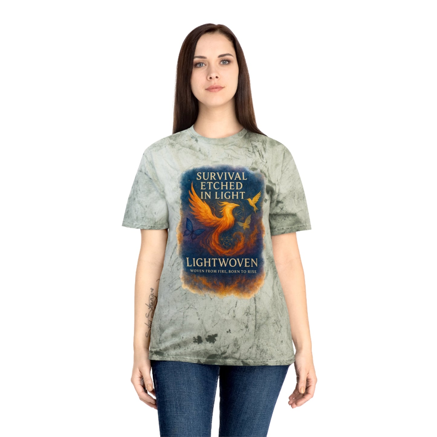 Lightwoven “Survival Etched in Light” Dual - Design Unisex T-Shirt - Moon Mama Inspired’s Lightwoven