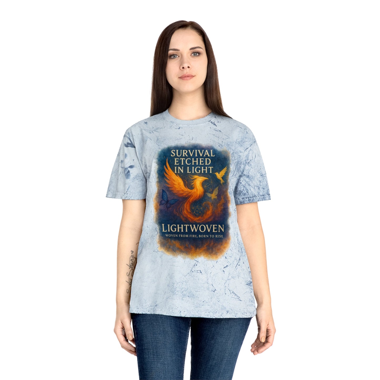 Lightwoven “Survival Etched in Light” Dual - Design Unisex T-Shirt - Moon Mama Inspired’s Lightwoven
