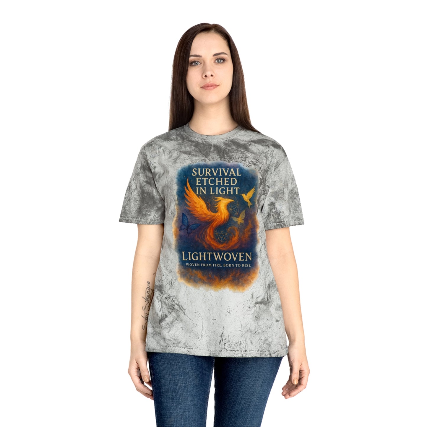 Lightwoven “Survival Etched in Light” Dual - Design Unisex T-Shirt - Moon Mama Inspired’s Lightwoven