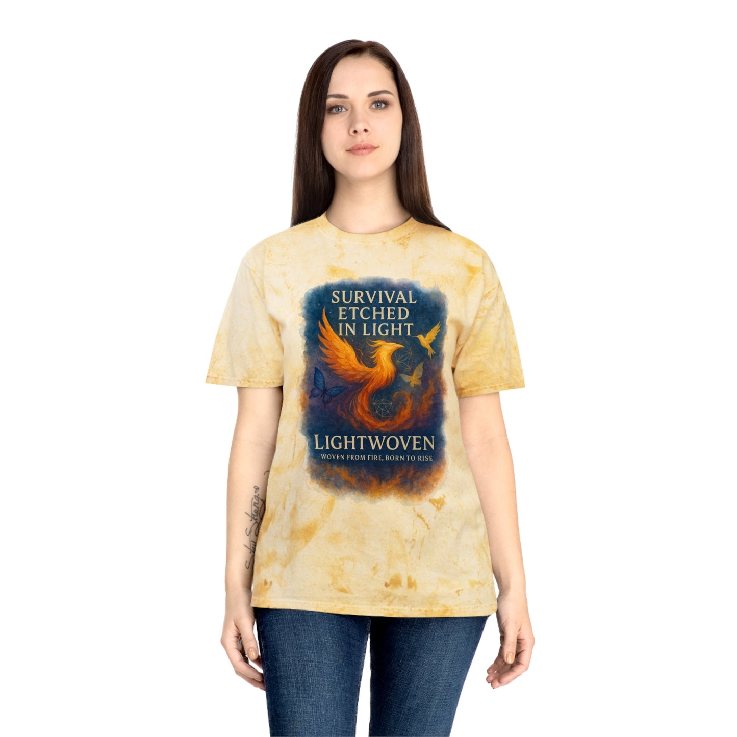 Lightwoven “Survival Etched in Light” Dual - Design Unisex T-Shirt - Moon Mama Inspired’s Lightwoven