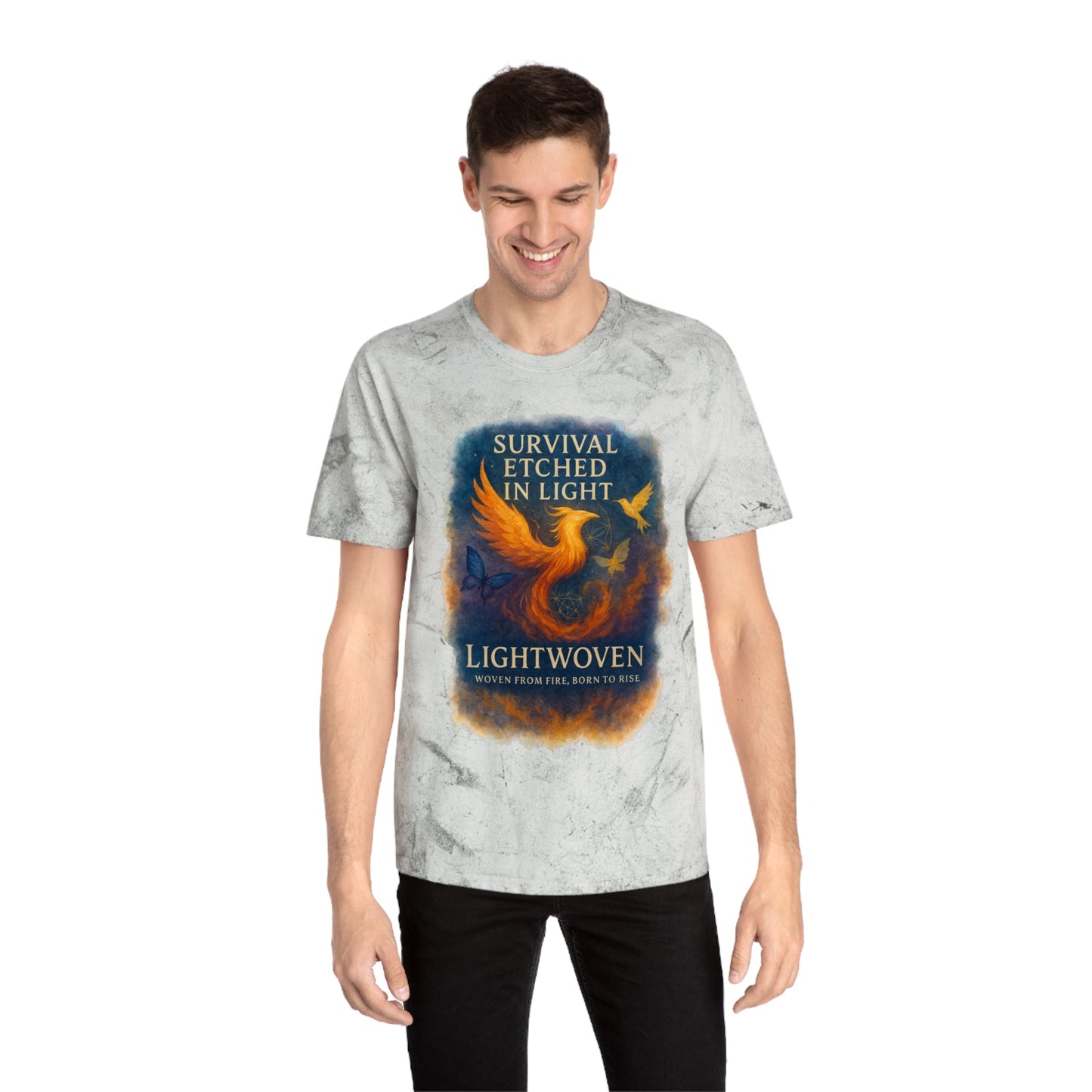 Lightwoven “Survival Etched in Light” Dual - Design Unisex T-Shirt - Moon Mama Inspired’s Lightwoven