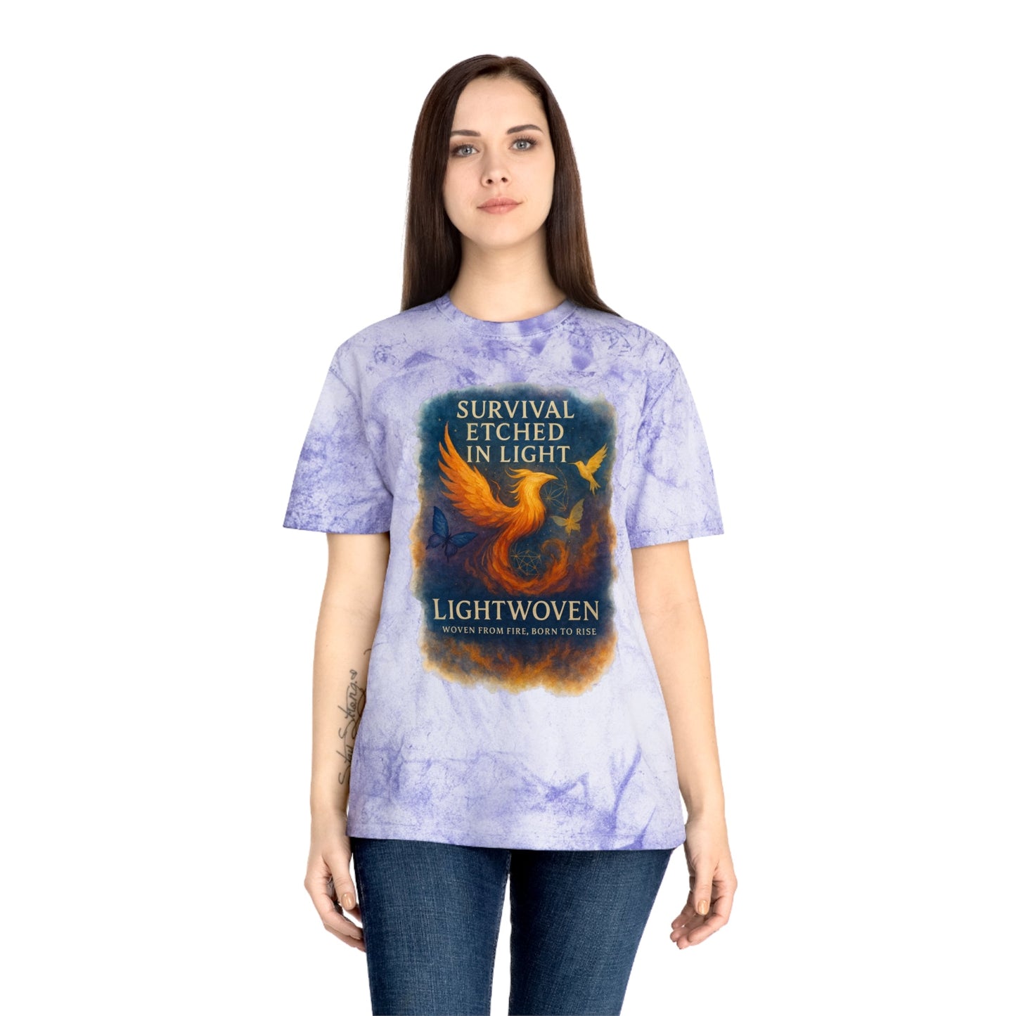 Lightwoven “Survival Etched in Light” Dual - Design Unisex T-Shirt - Moon Mama Inspired’s Lightwoven