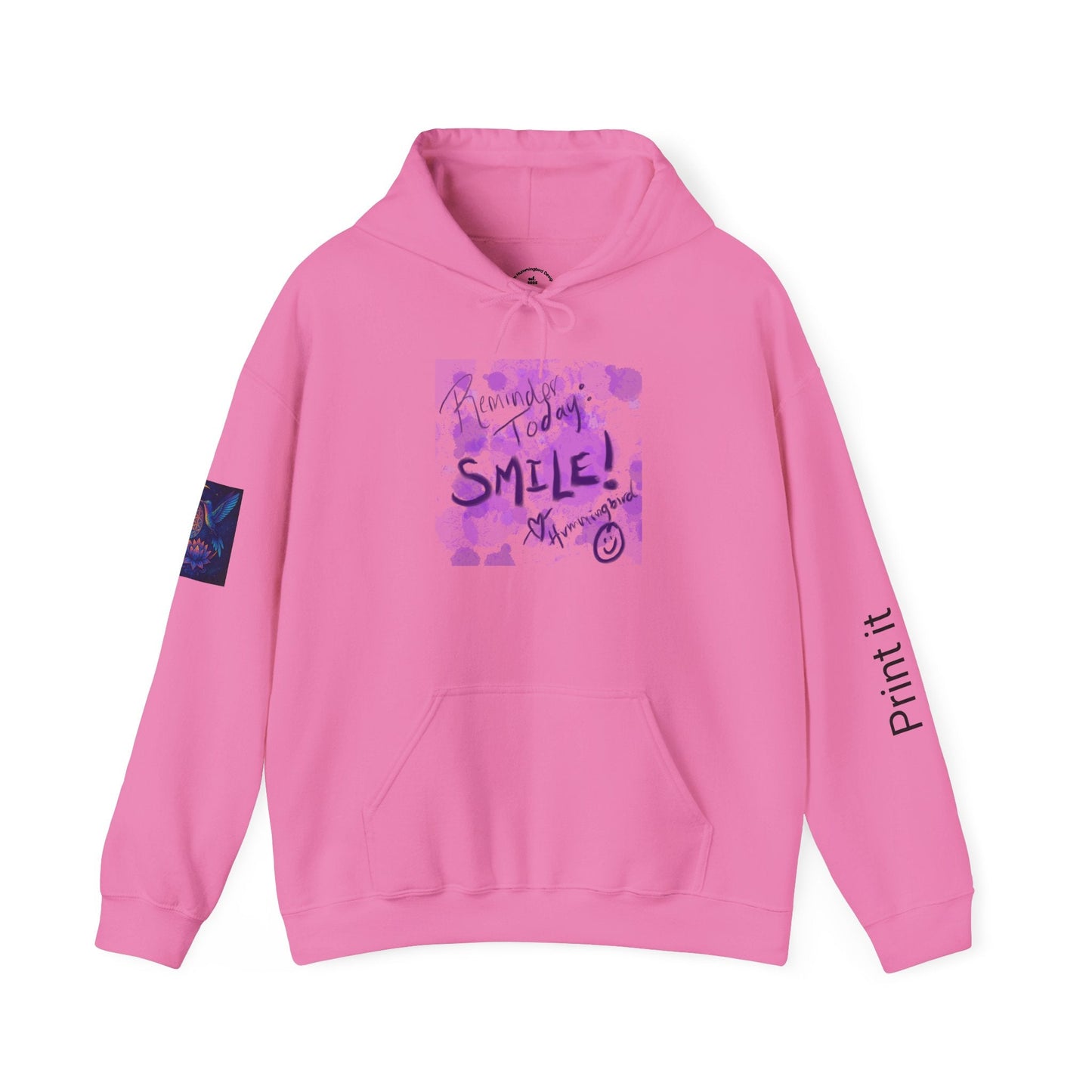 Purple Smile Graphic Hoodie, Unisex Sweatshirt for Comfort & Style, Cozy Gift for Art Lovers, Casual Wear, Spring Essentials - Moon Mama Inspired’s Lightwoven