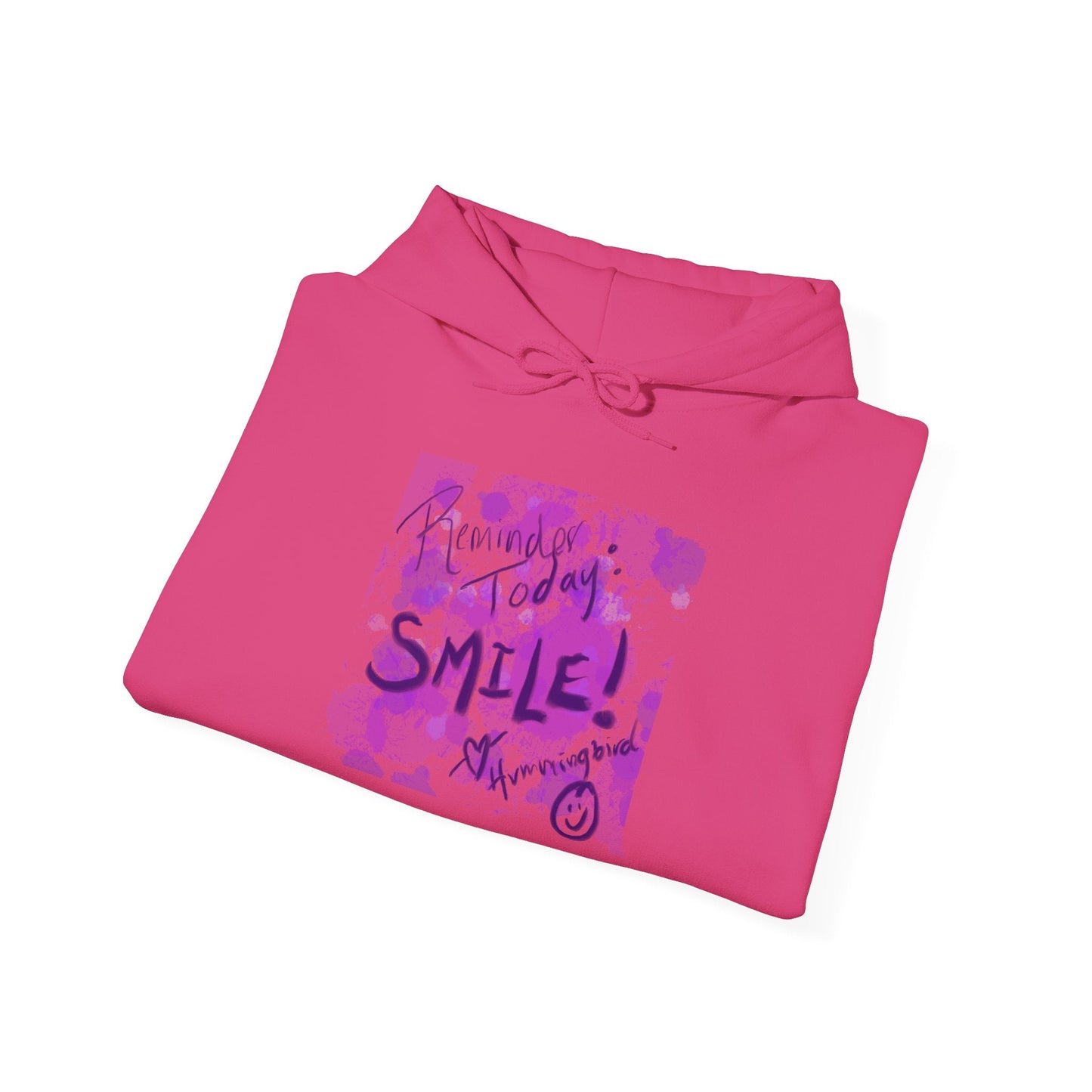 Purple Smile Graphic Hoodie, Unisex Sweatshirt for Comfort & Style, Cozy Gift for Art Lovers, Casual Wear, Spring Essentials - Moon Mama Inspired’s Lightwoven