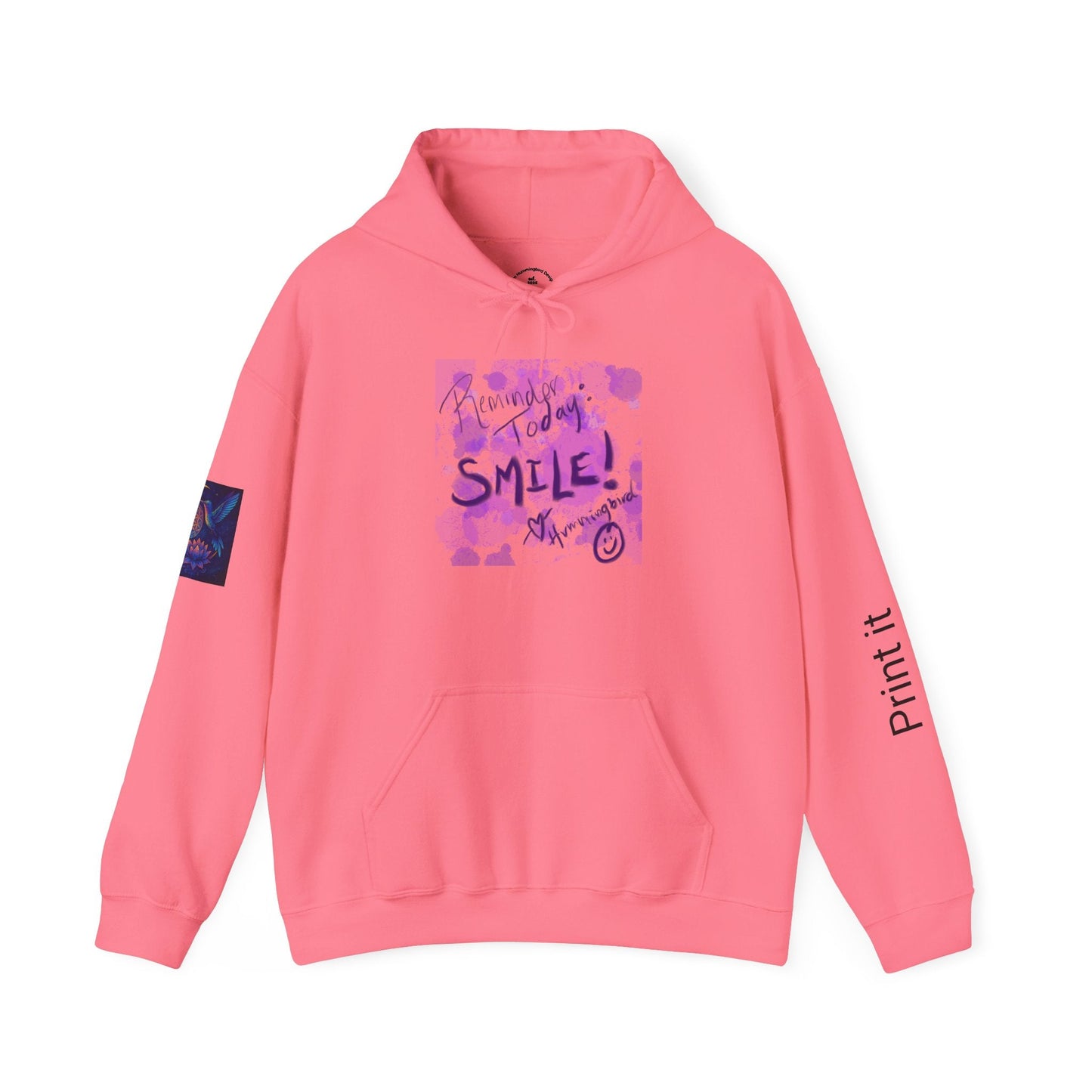 Purple Smile Graphic Hoodie, Unisex Sweatshirt for Comfort & Style, Cozy Gift for Art Lovers, Casual Wear, Spring Essentials - Moon Mama Inspired’s Lightwoven