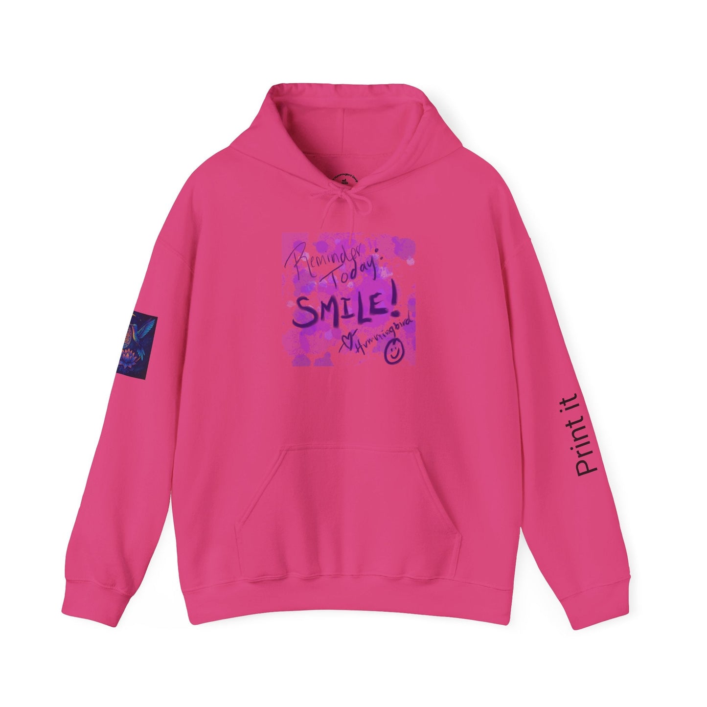 Purple Smile Graphic Hoodie, Unisex Sweatshirt for Comfort & Style, Cozy Gift for Art Lovers, Casual Wear, Spring Essentials - Moon Mama Inspired’s Lightwoven