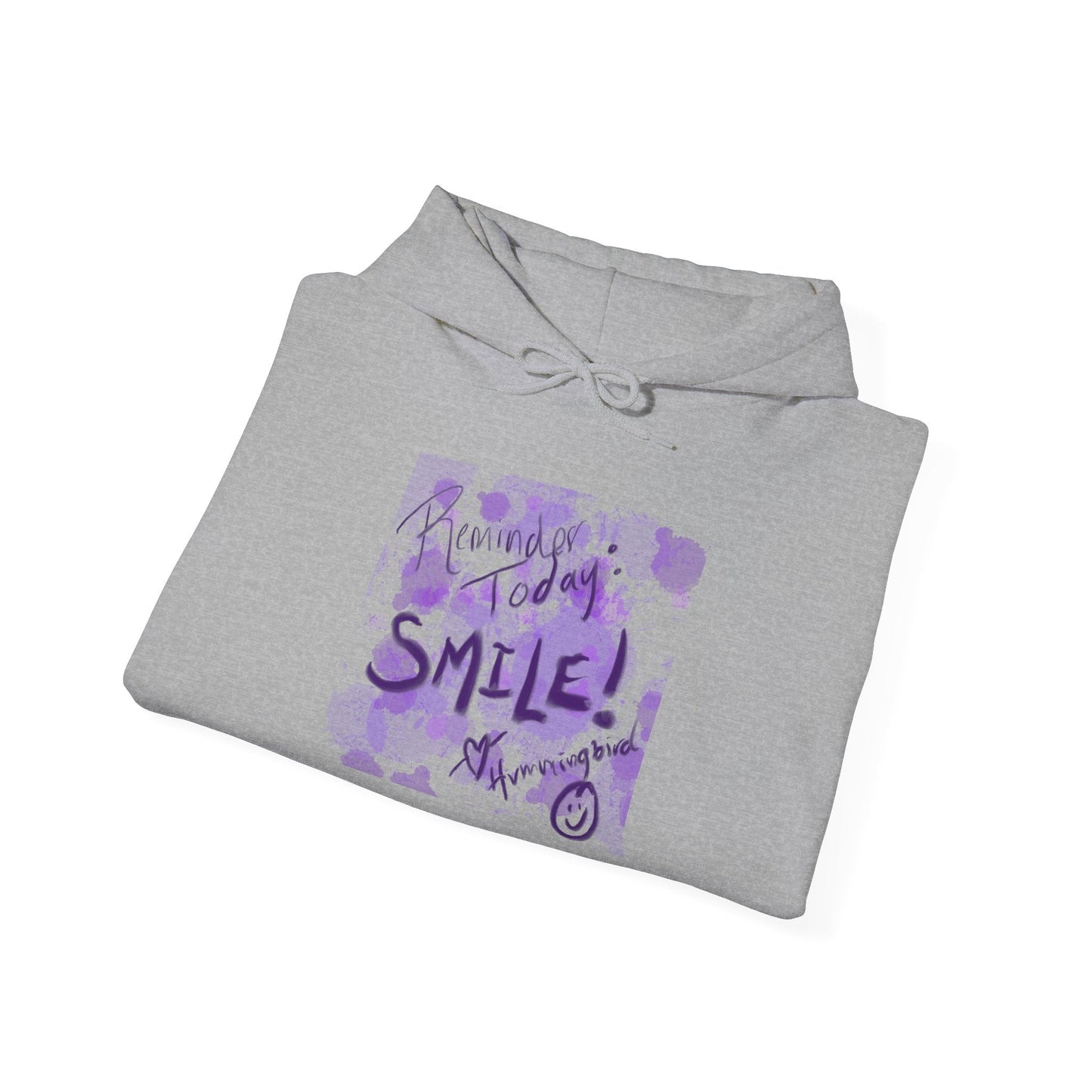 Purple Smile Graphic Hoodie, Unisex Sweatshirt for Comfort & Style, Cozy Gift for Art Lovers, Casual Wear, Spring Essentials - Moon Mama Inspired’s Lightwoven