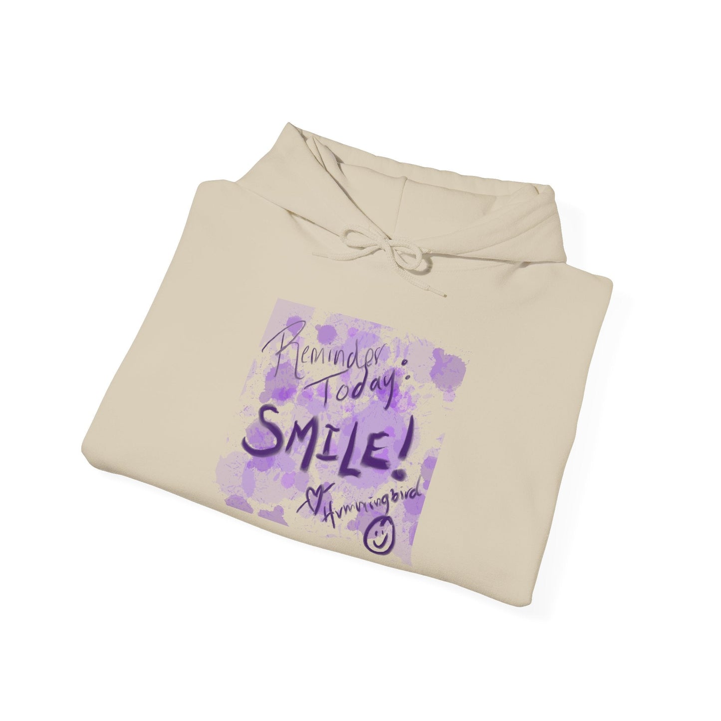 Purple Smile Graphic Hoodie, Unisex Sweatshirt for Comfort & Style, Cozy Gift for Art Lovers, Casual Wear, Spring Essentials - Moon Mama Inspired’s Lightwoven