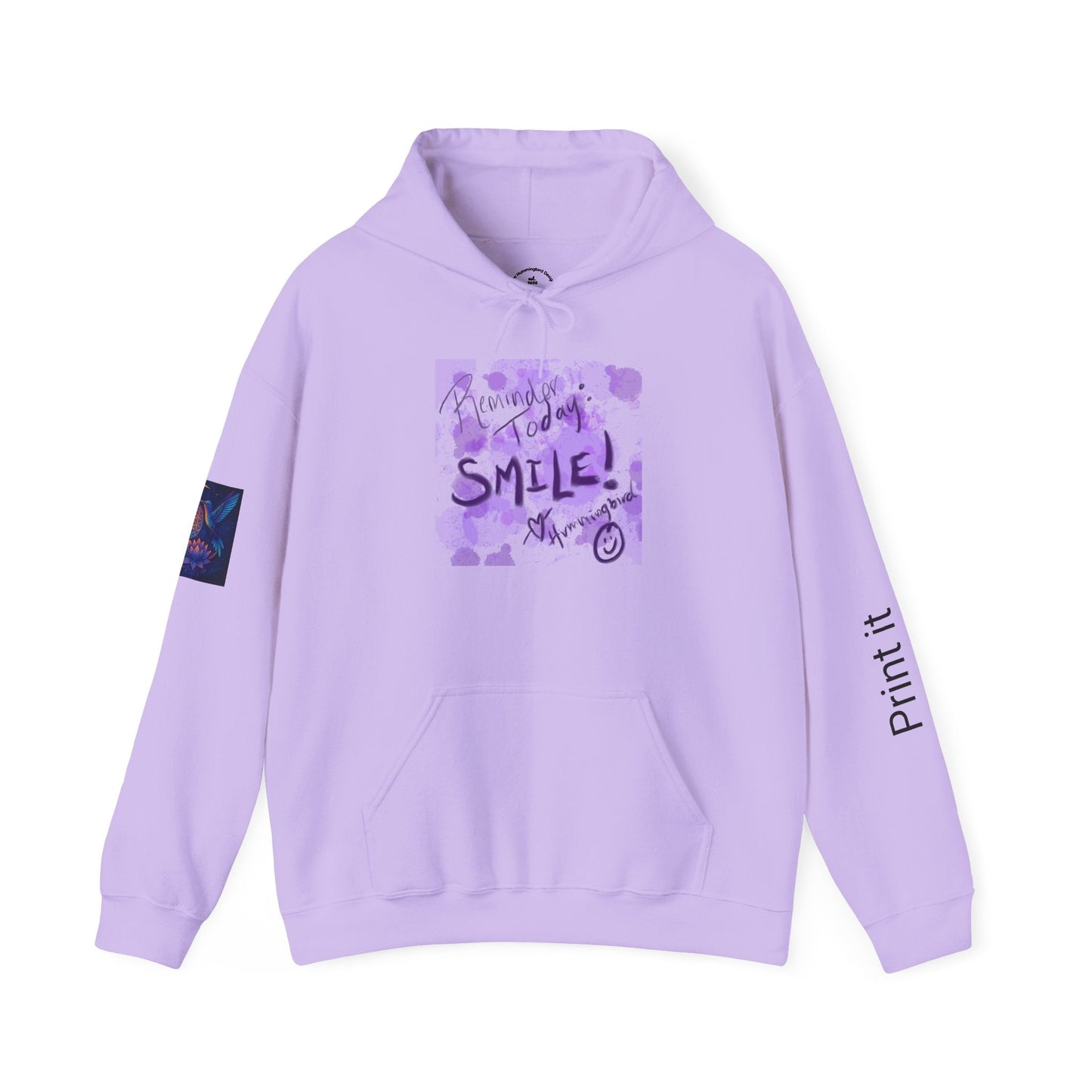 Purple Smile Graphic Hoodie, Unisex Sweatshirt for Comfort & Style, Cozy Gift for Art Lovers, Casual Wear, Spring Essentials - Moon Mama Inspired’s Lightwoven