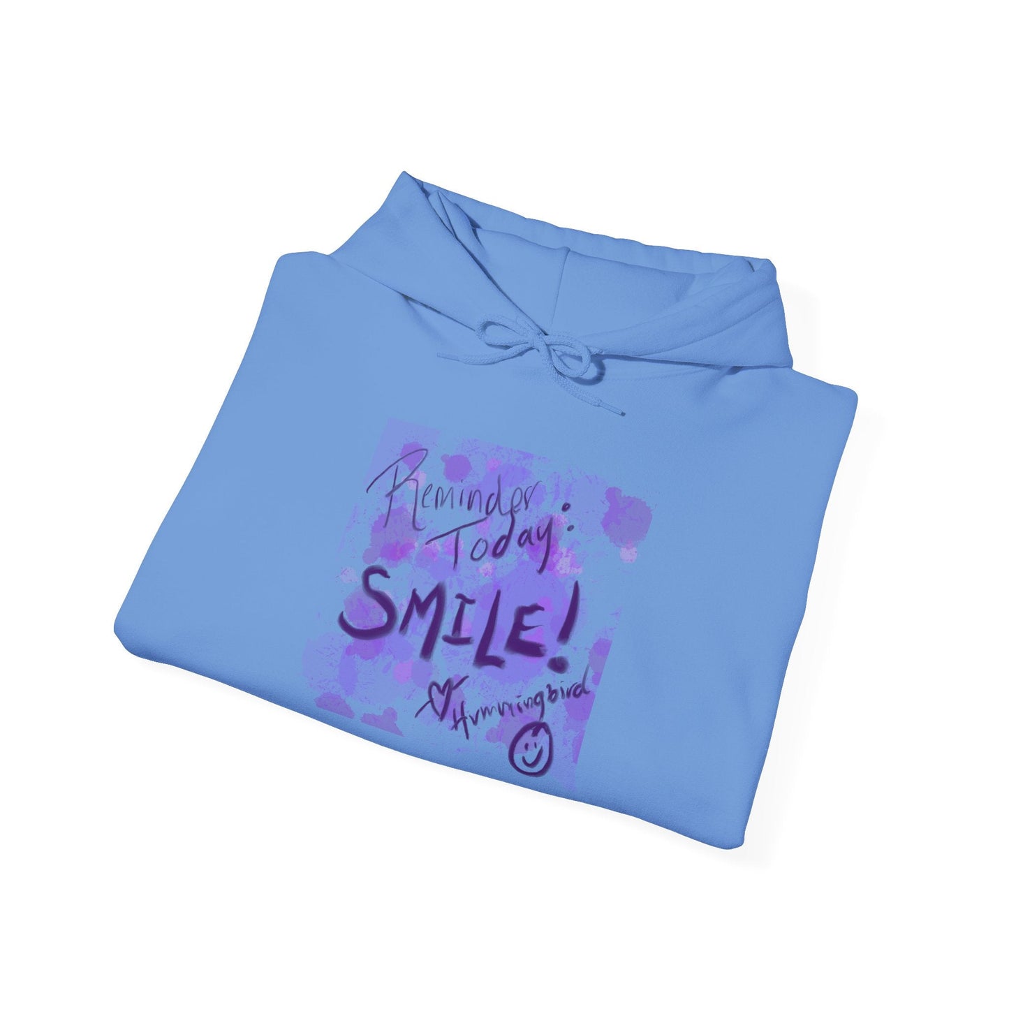 Purple Smile Graphic Hoodie, Unisex Sweatshirt for Comfort & Style, Cozy Gift for Art Lovers, Casual Wear, Spring Essentials - Moon Mama Inspired’s Lightwoven