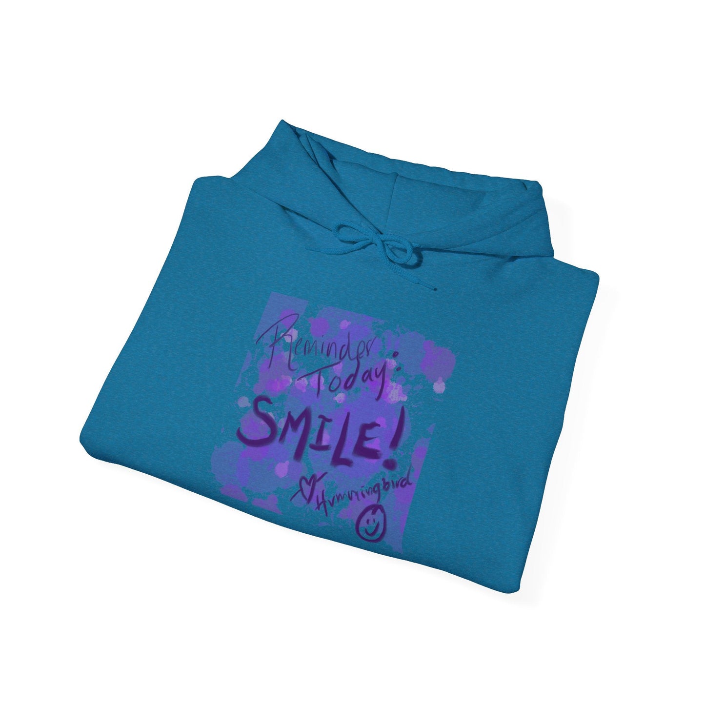 Purple Smile Graphic Hoodie, Unisex Sweatshirt for Comfort & Style, Cozy Gift for Art Lovers, Casual Wear, Spring Essentials - Moon Mama Inspired’s Lightwoven