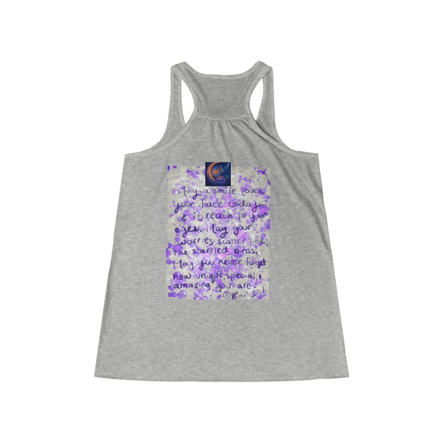 Tank Top Reminder: Smile and may it reach your eyes - Moon Mama Inspired’s Lightwoven
