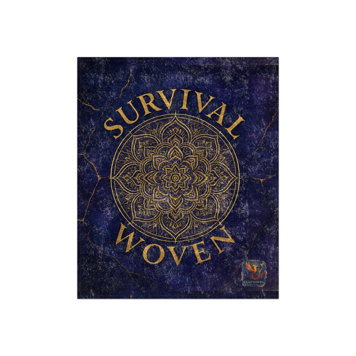 Velvet Blanket with Sacred Mandala Design - 'Survival Woven' - Moon Mama Inspired’s Lightwoven