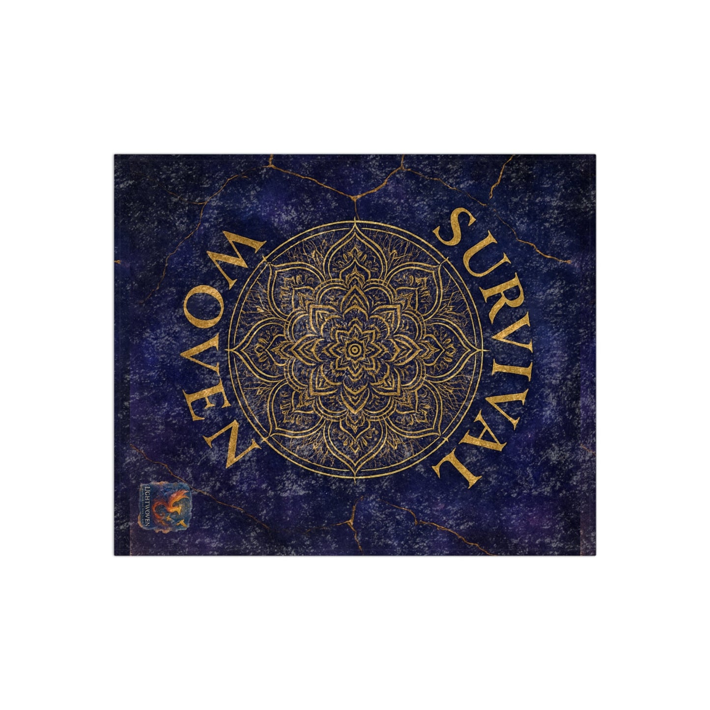 Velvet Blanket with Sacred Mandala Design - 'Survival Woven' - Moon Mama Inspired’s Lightwoven