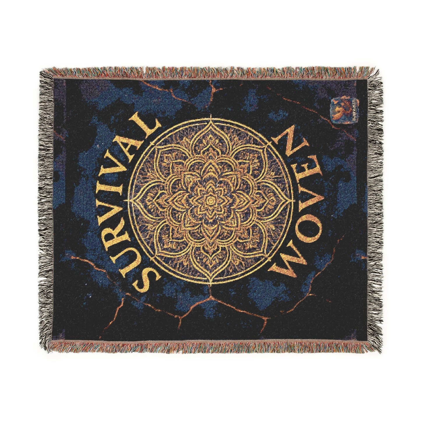 Woven Blanket - Survival Woven Mandala Design - Moon Mama Inspired’s Lightwoven