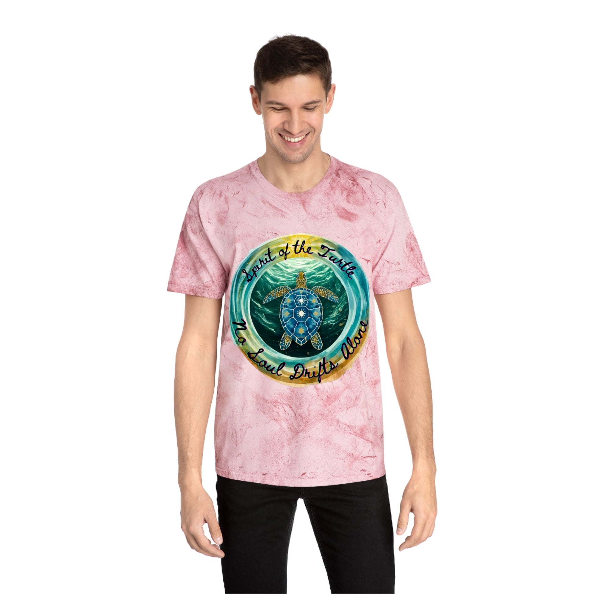 Color Blast T-Shirt - Spirit of the Turtle, No Soul Drifts Alone - Moon Mama Inspired’s Lightwoven