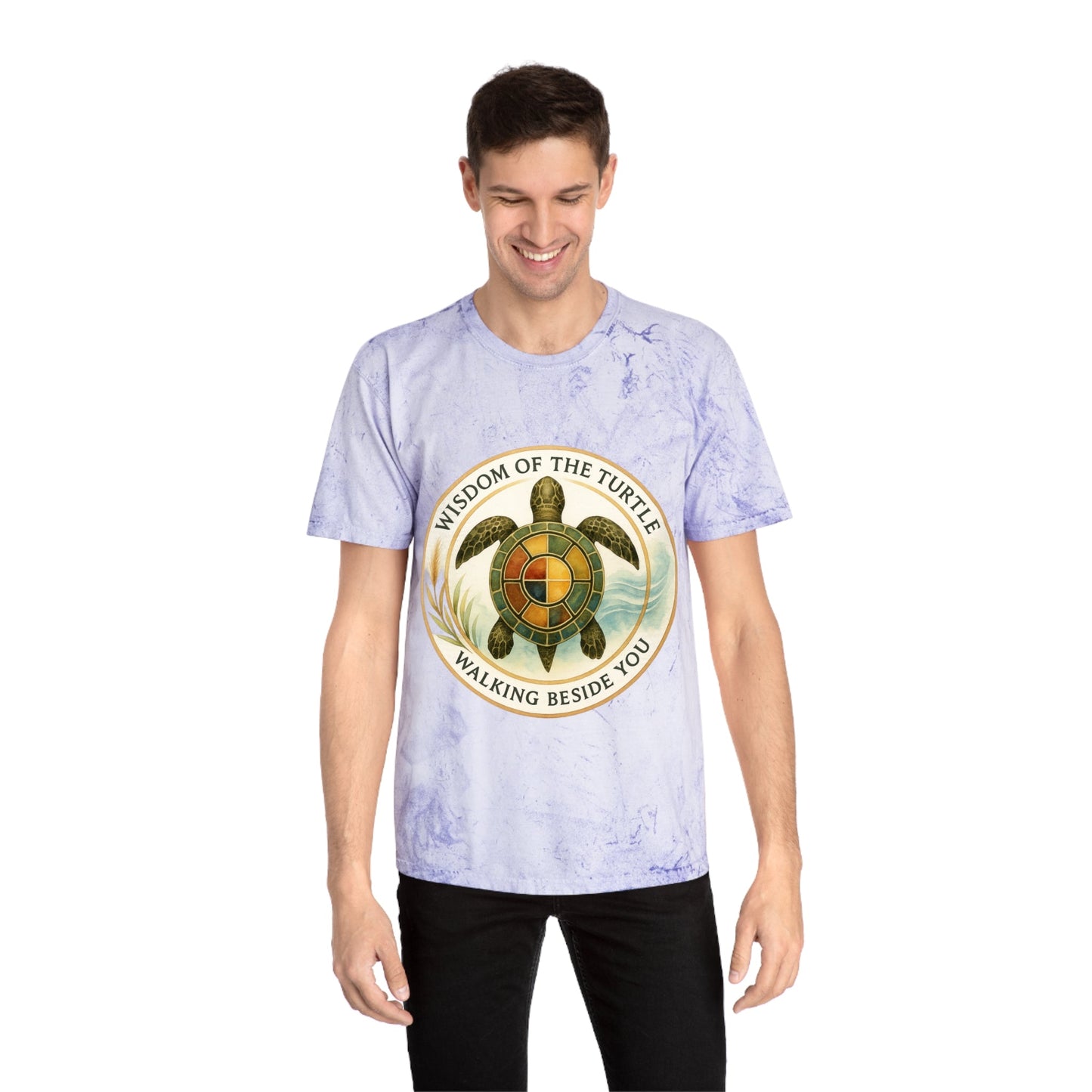 Color Blast T-Shirt - Wisdom of the Turtle Walking Beside You - Moon Mama Inspired’s Lightwoven