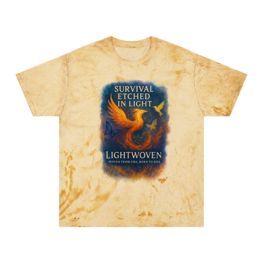Lightwoven “Survival Etched in Light” Dual - Design Unisex T-Shirt - Moon Mama Inspired’s Lightwoven