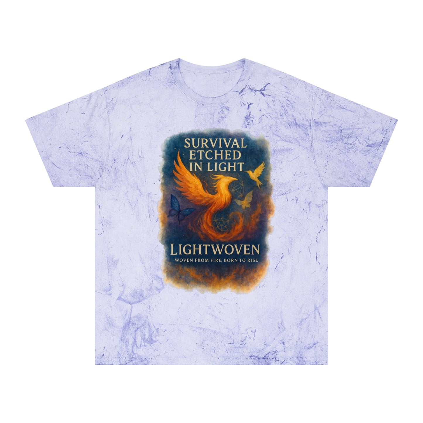 Lightwoven “Survival Etched in Light” Dual - Design Unisex T-Shirt - Moon Mama Inspired’s Lightwoven