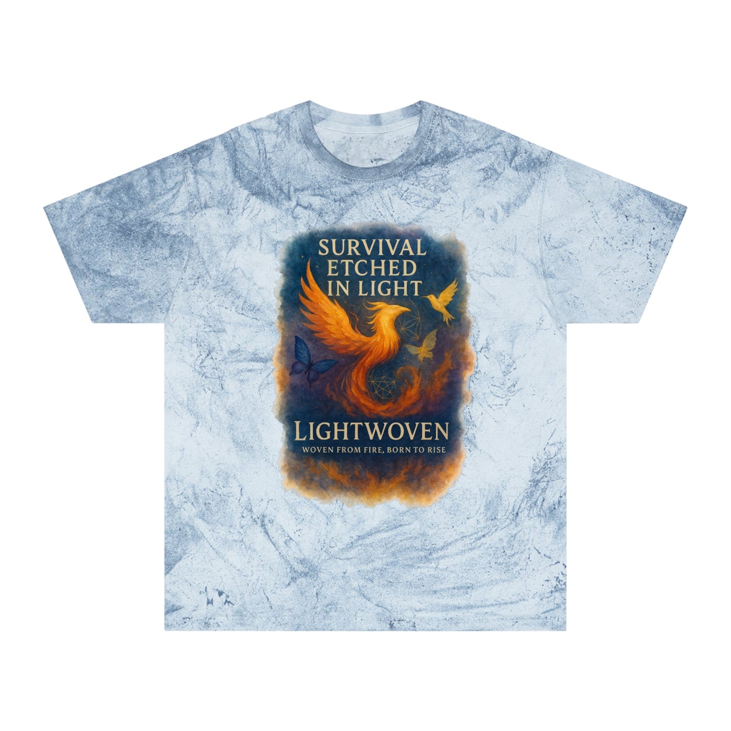Lightwoven “Survival Etched in Light” Dual - Design Unisex T-Shirt - Moon Mama Inspired’s Lightwoven