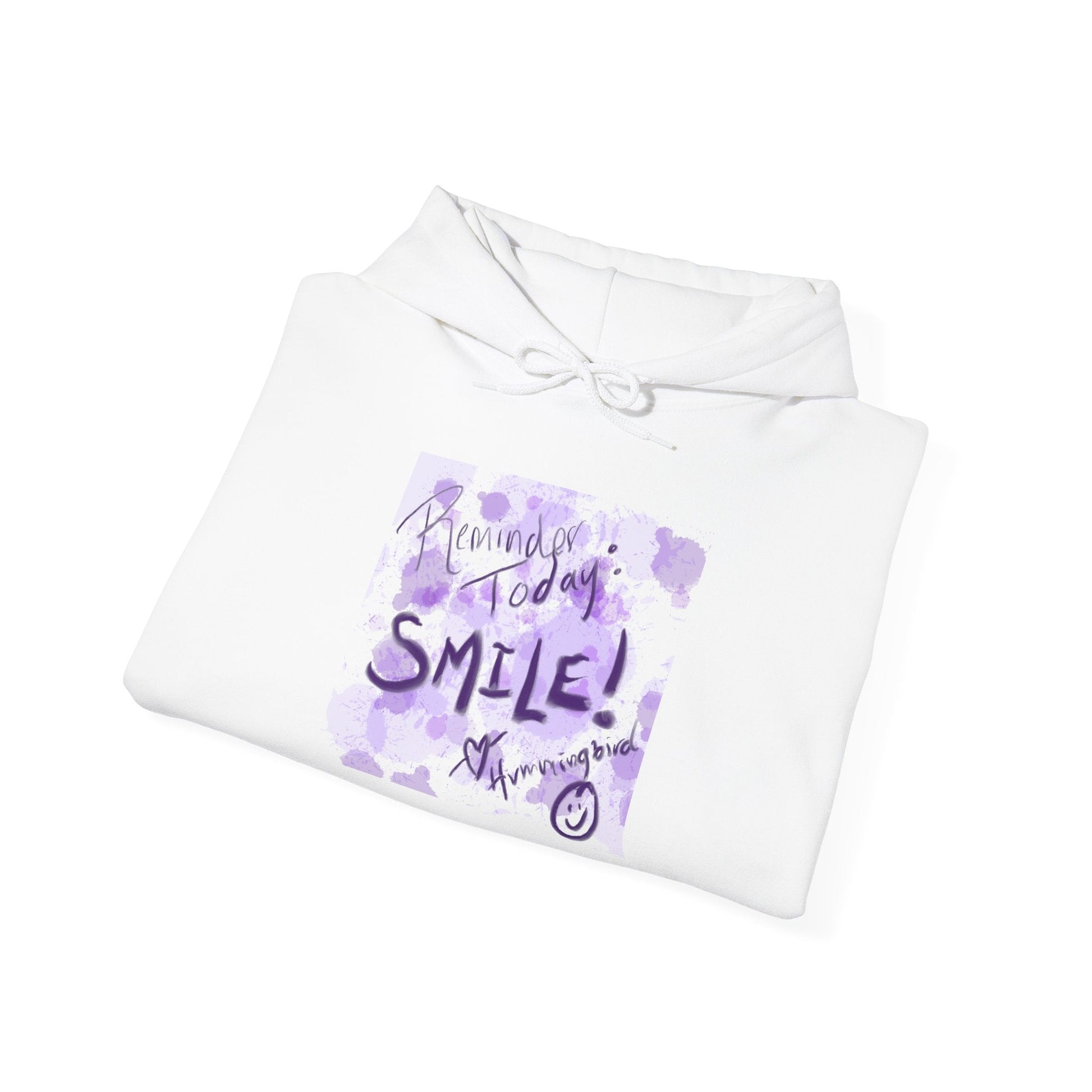 Purple Smile Graphic Hoodie, Unisex Sweatshirt for Comfort & Style, Cozy Gift for Art Lovers, Casual Wear, Spring Essentials - Moon Mama Inspired’s Lightwoven