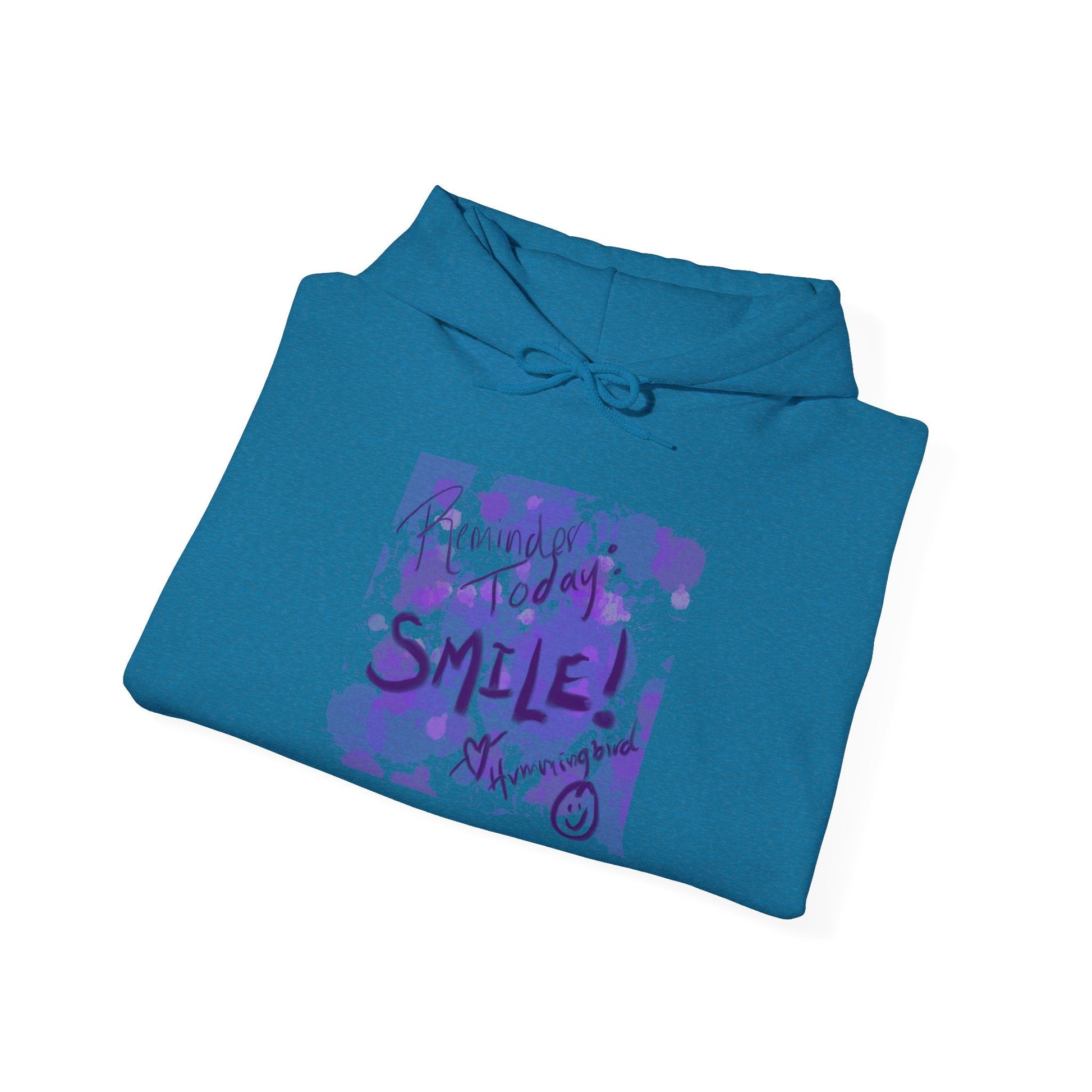 Purple Smile Graphic Hoodie, Unisex Sweatshirt for Comfort & Style, Cozy Gift for Art Lovers, Casual Wear, Spring Essentials - Moon Mama Inspired’s Lightwoven